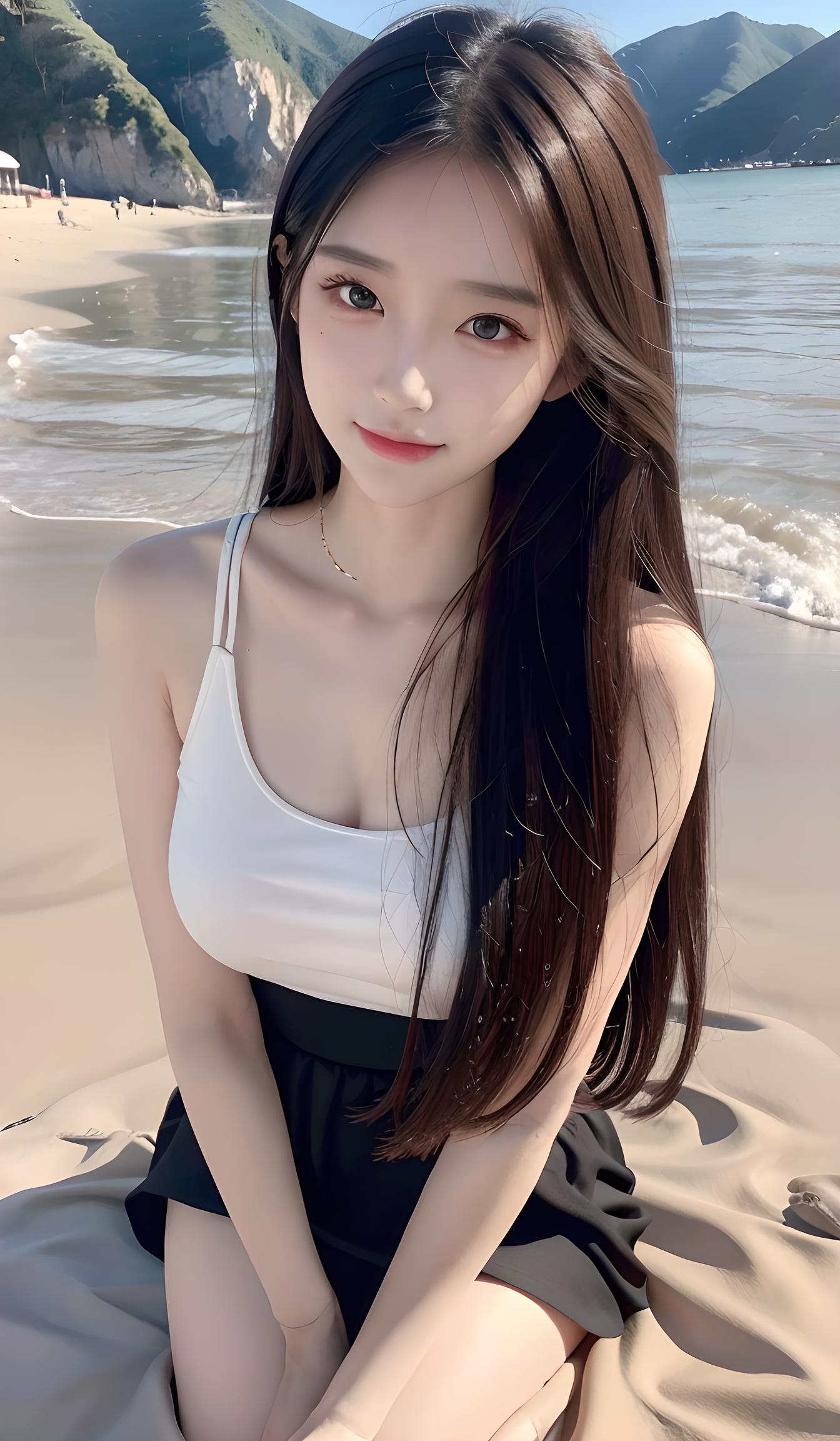 海边美女