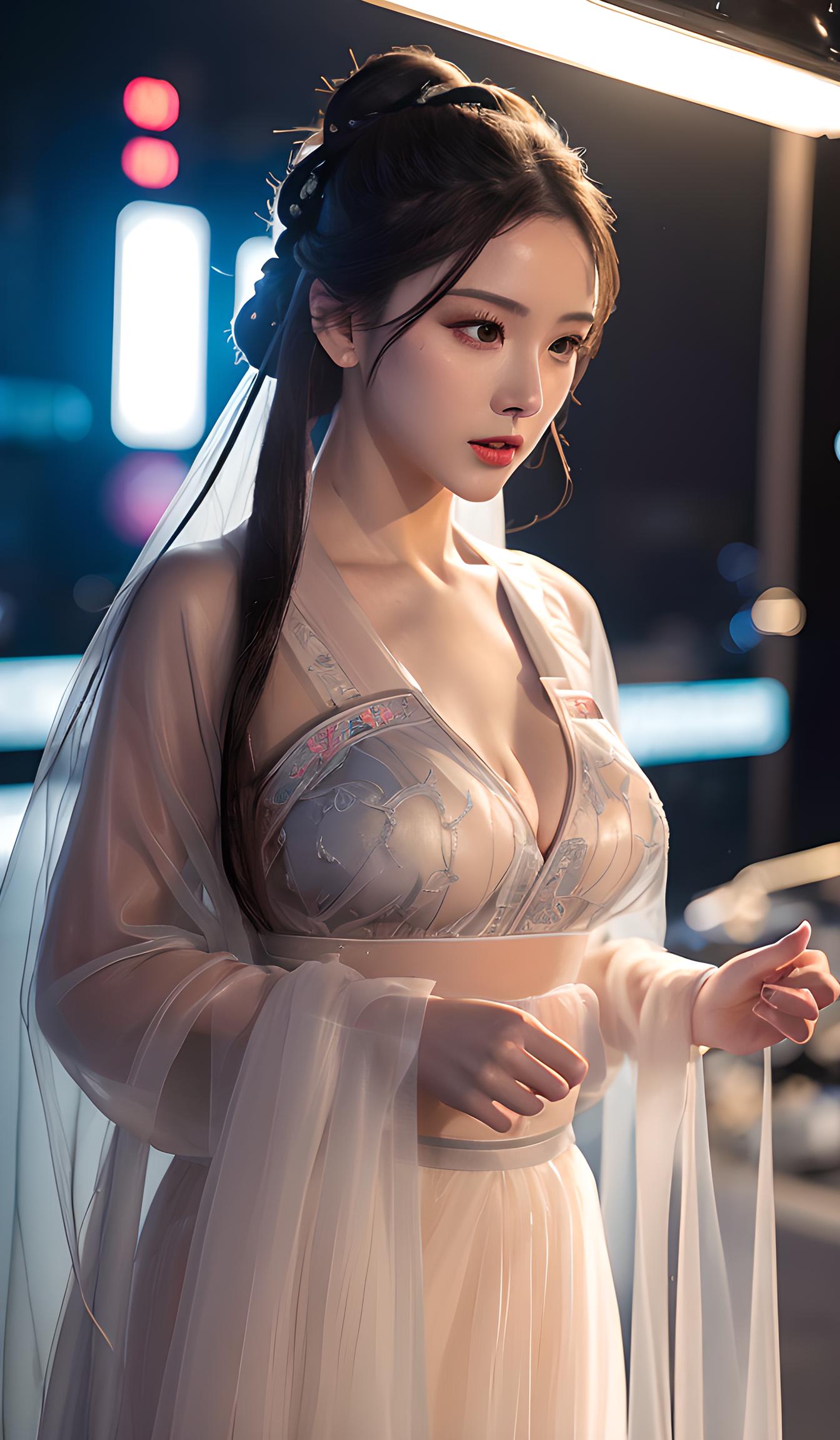 打开主页大批汉服美女