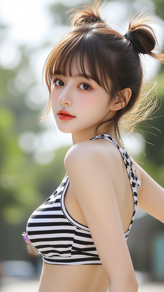 丸子头女孩
