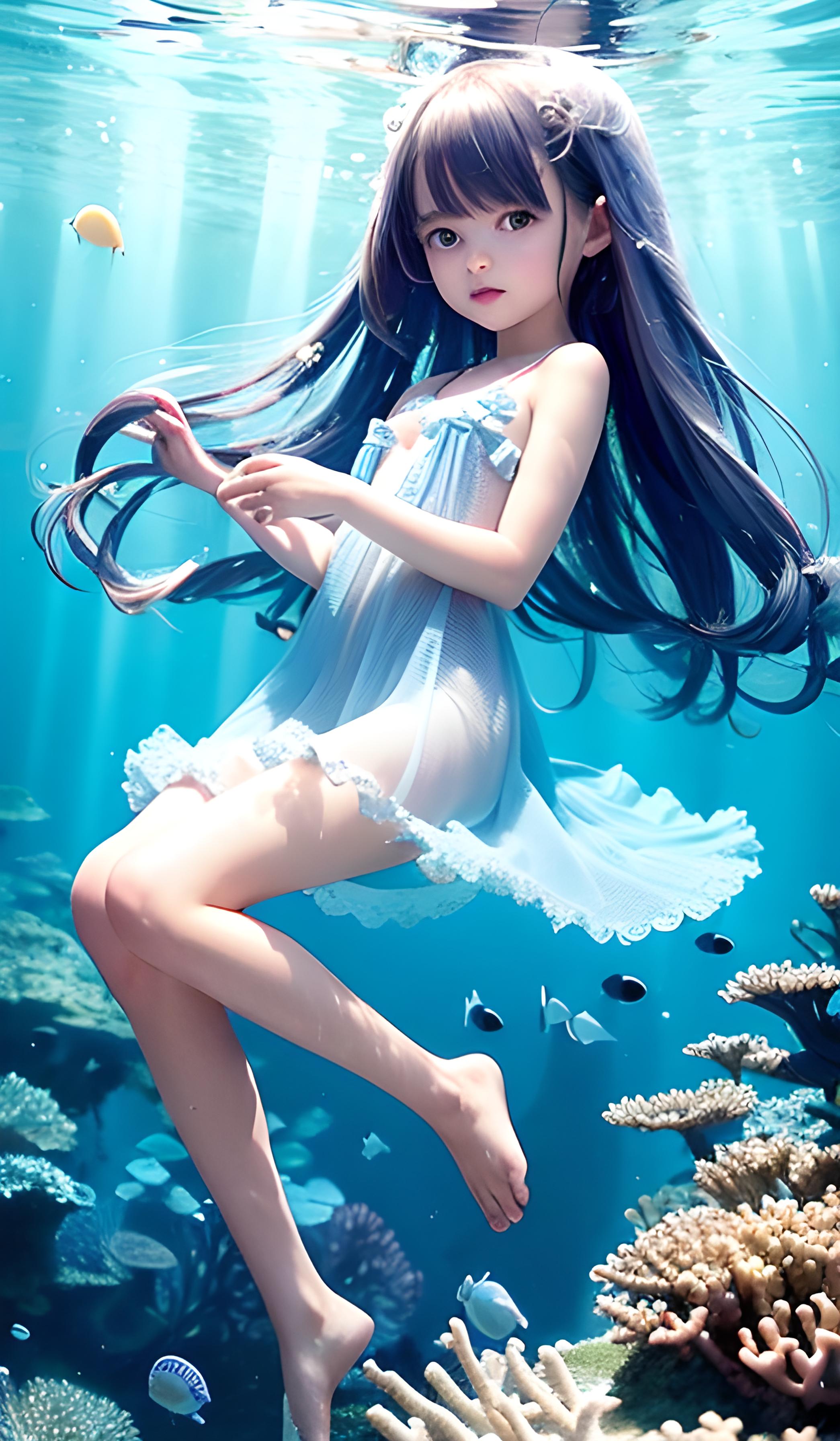 深海里的少女