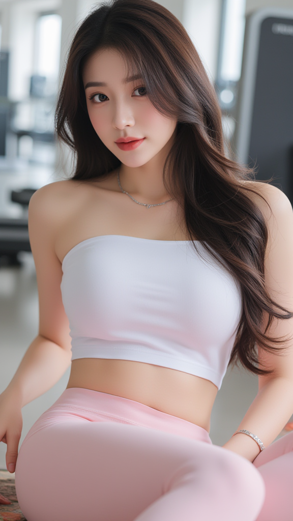 瑜伽垫上的女孩
