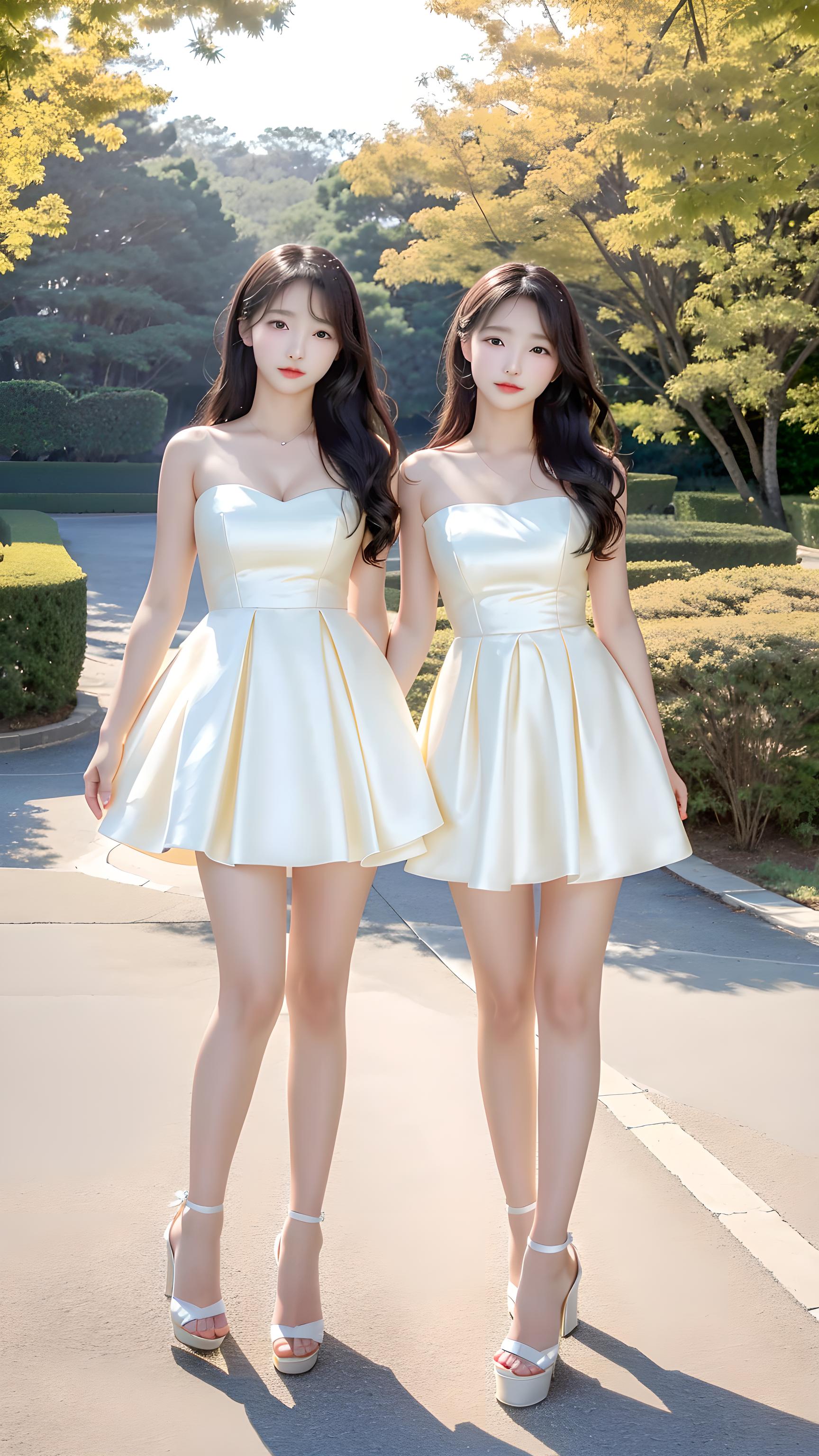 连衣裙姐妹花