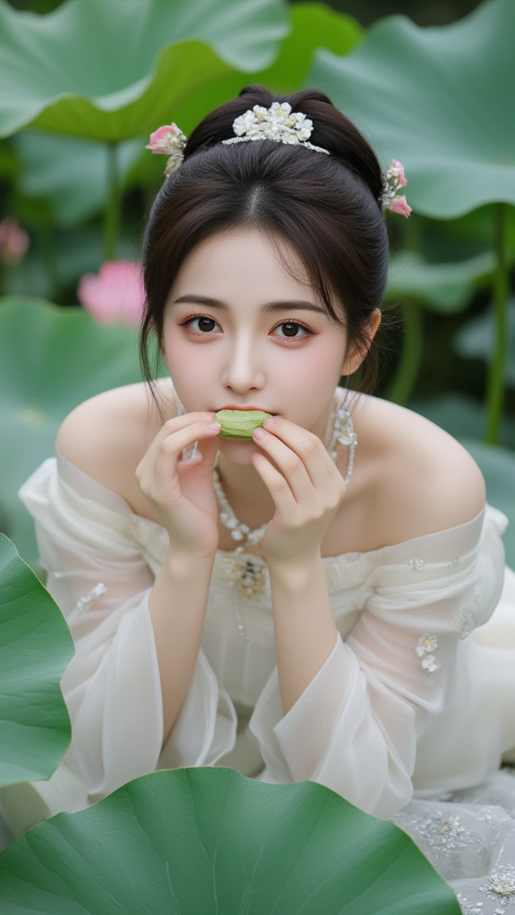 荷花池女孩