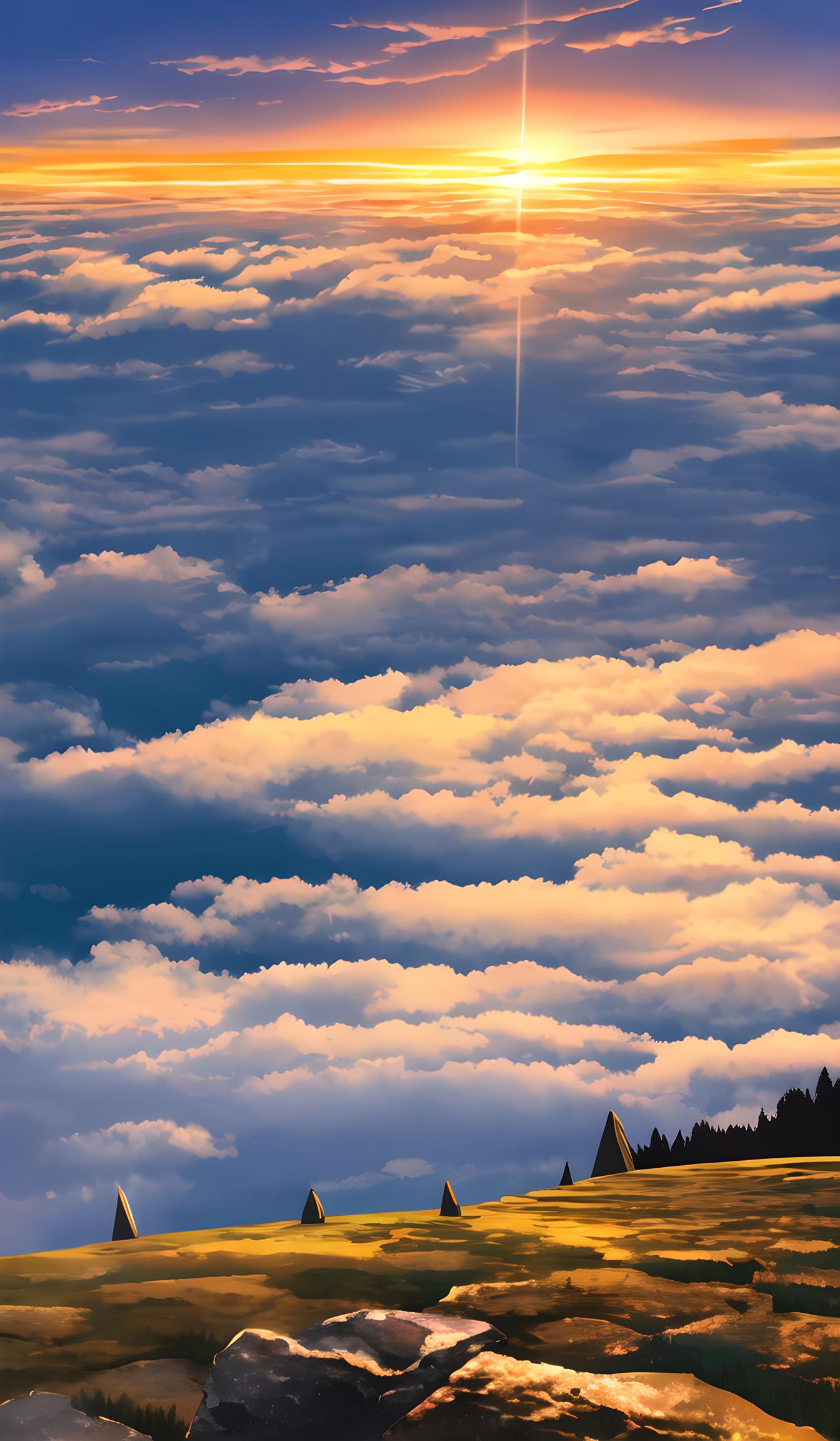 夕阳下的天空