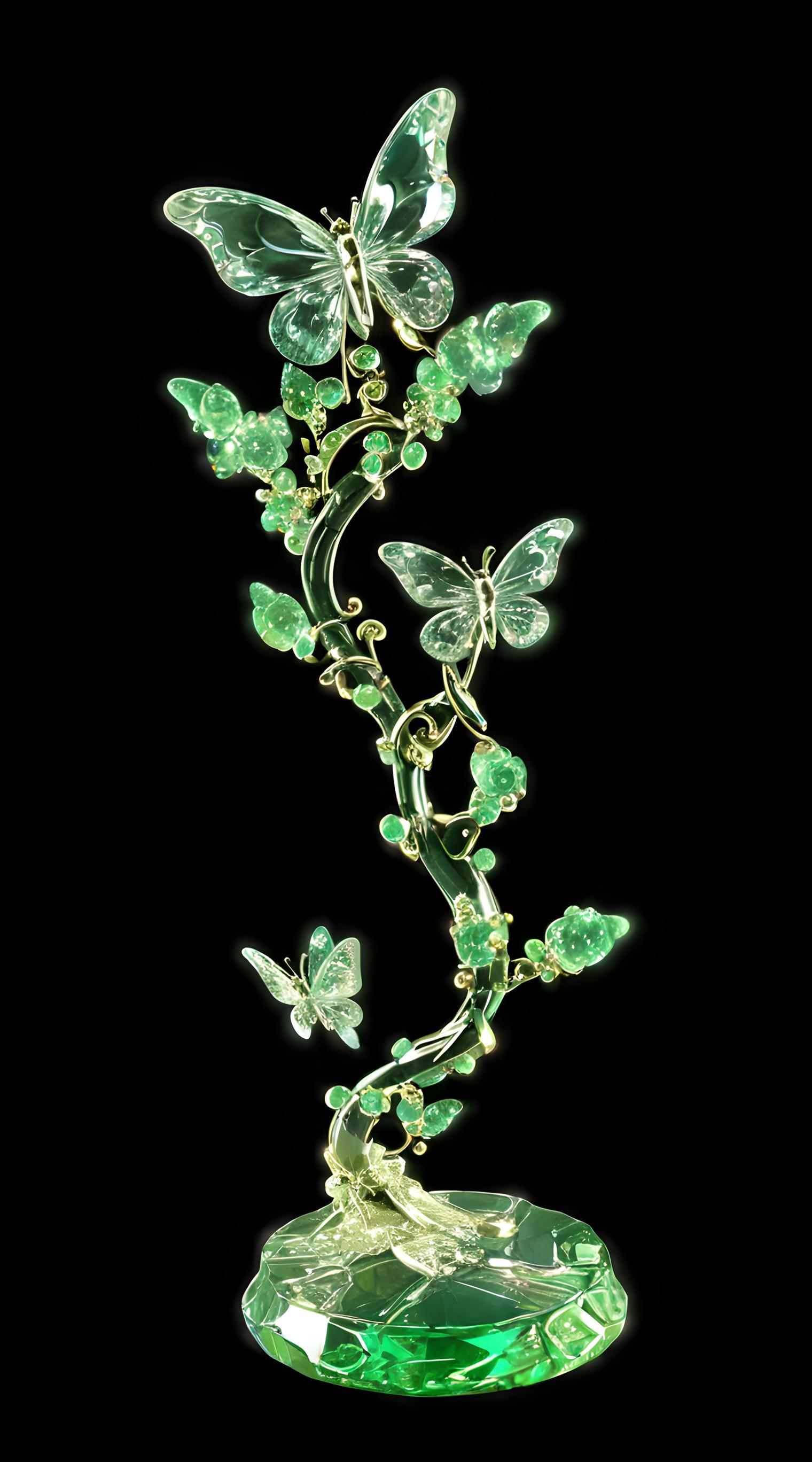 精美的绿水晶装饰