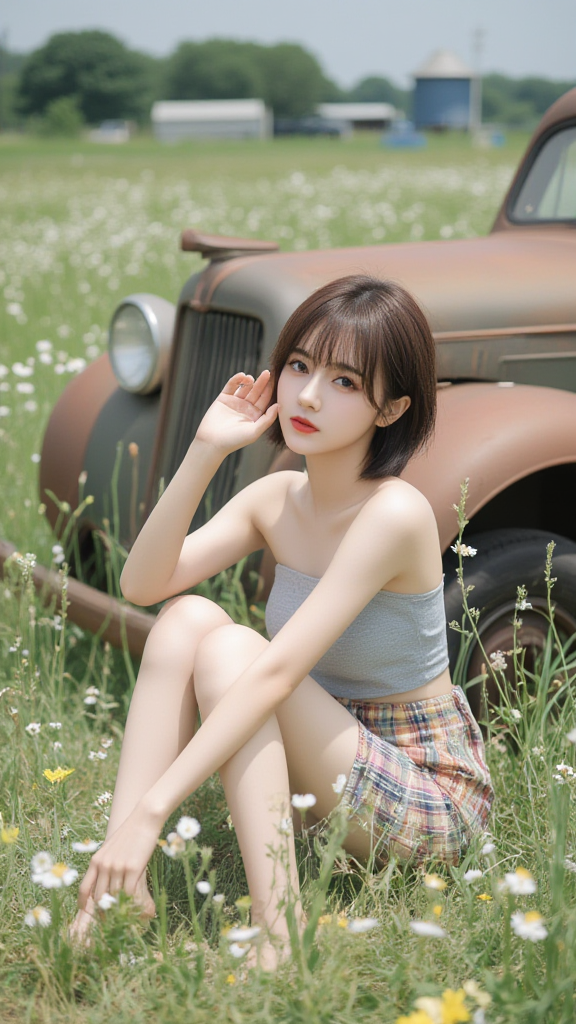 户外狂野中的女孩