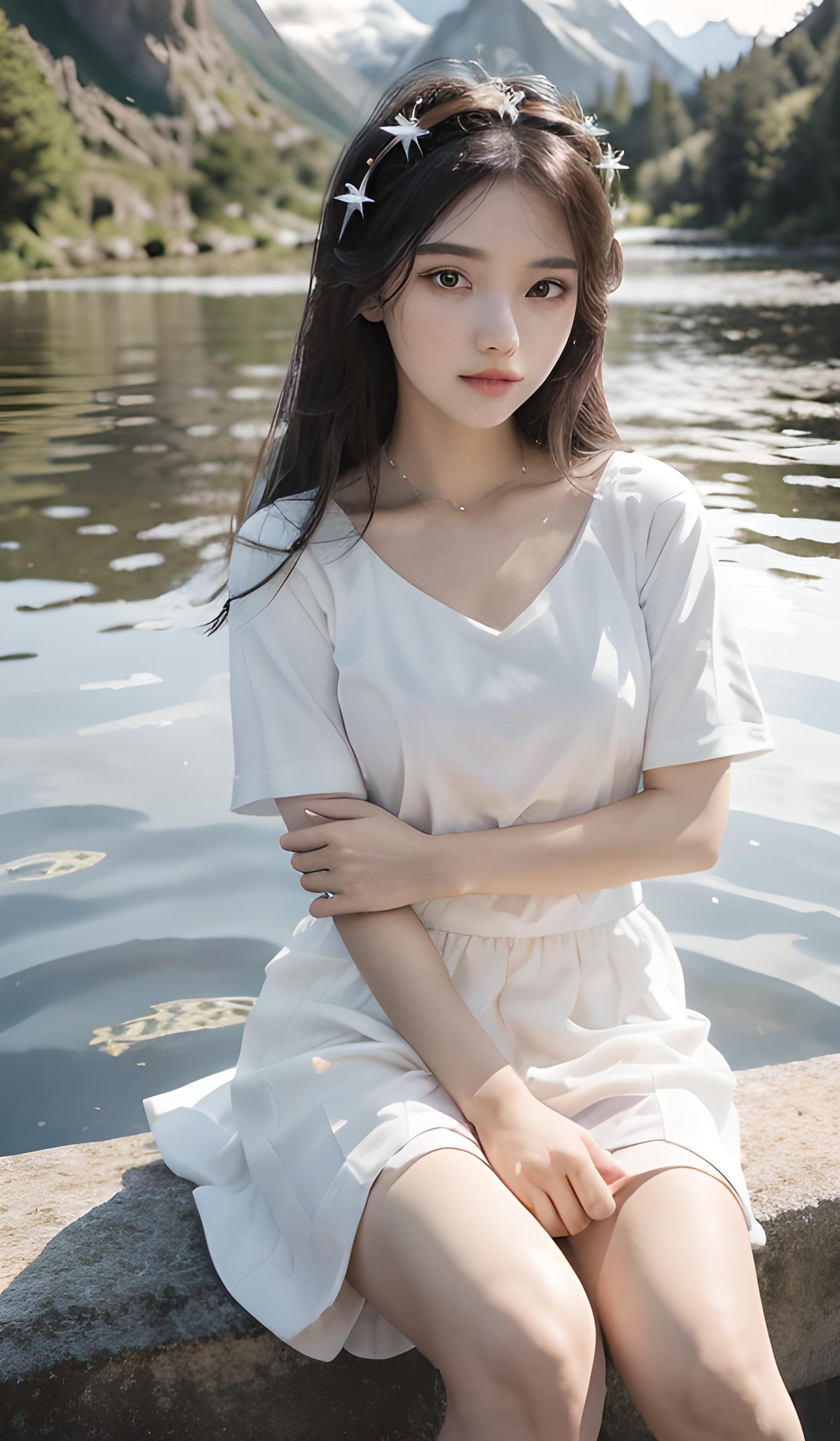 清纯真人感美女