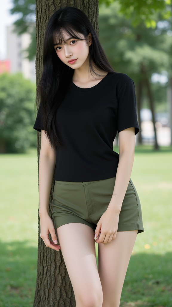 大树下的女孩