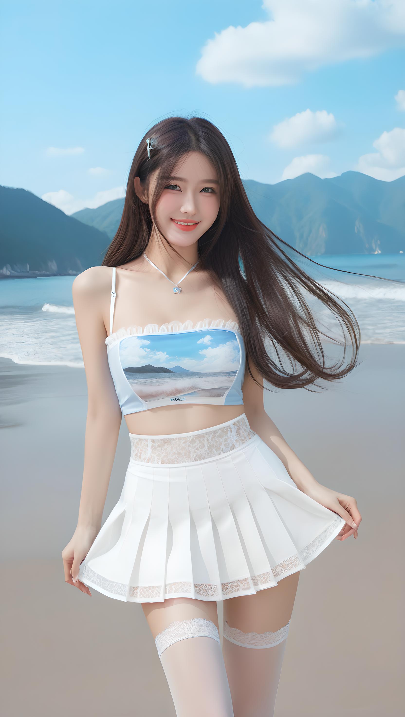 海边美少女