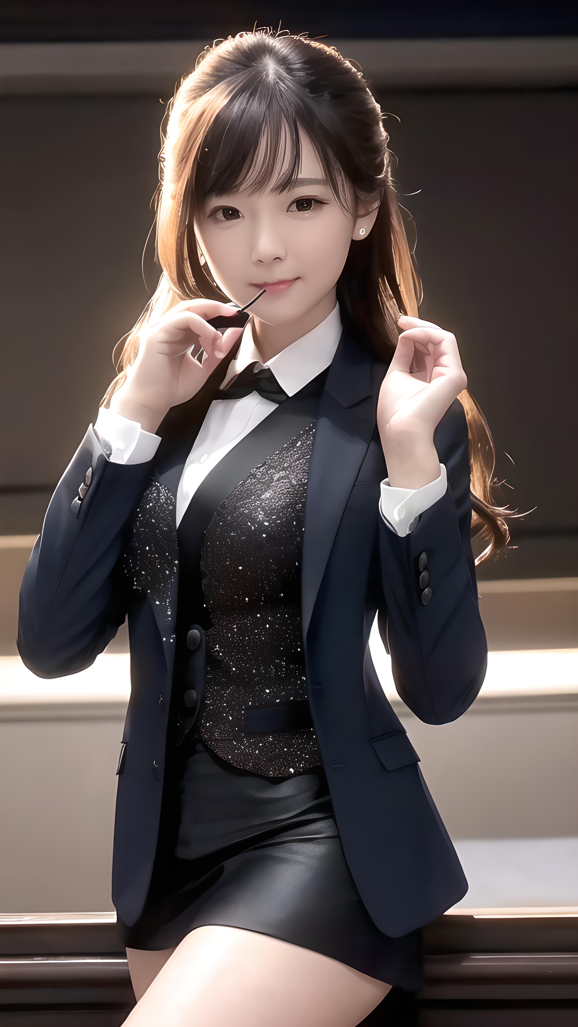 西服小美女