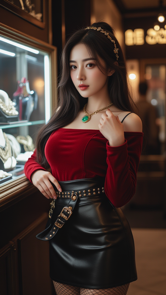 宝石项链女孩