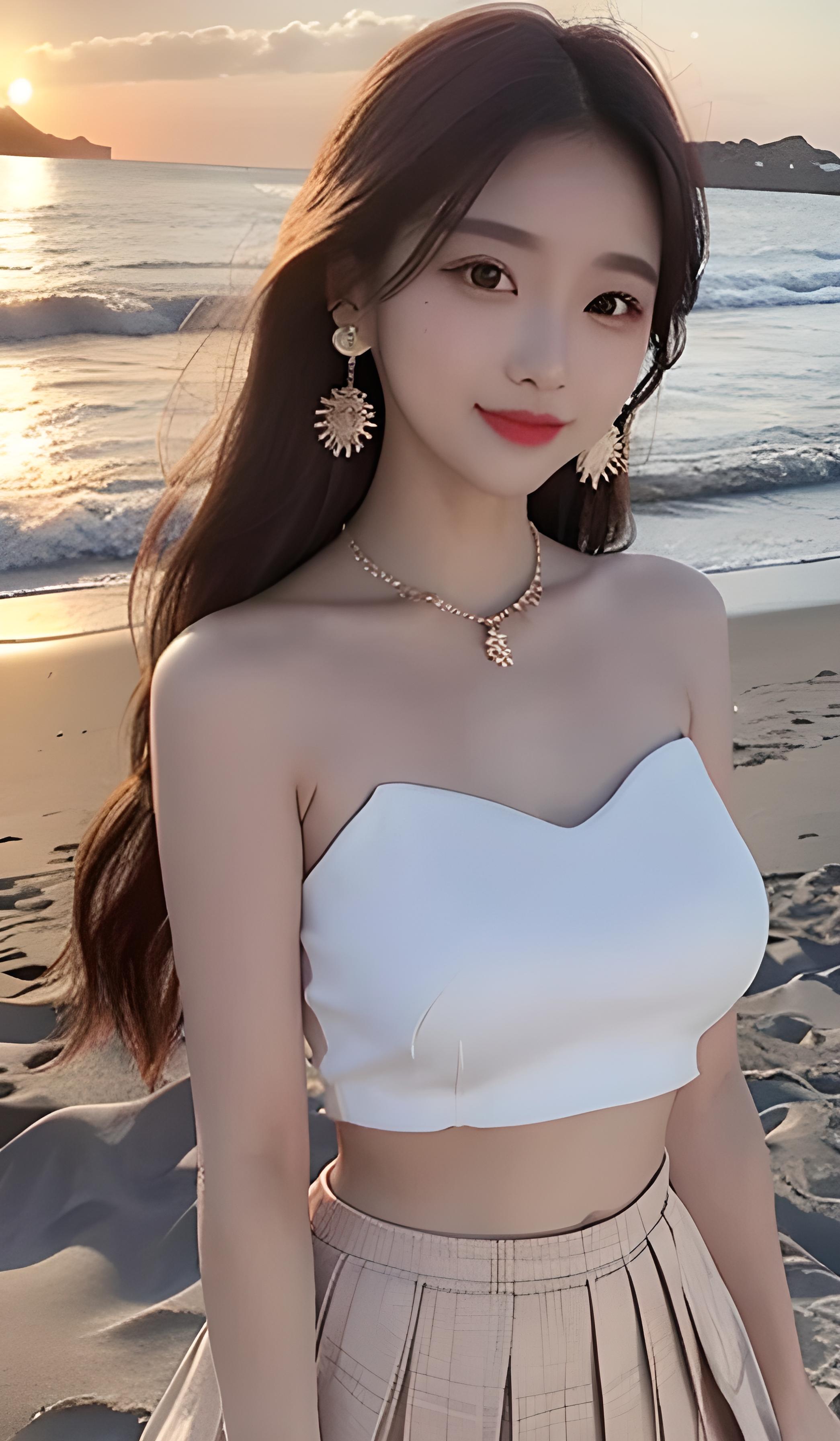 海边美女