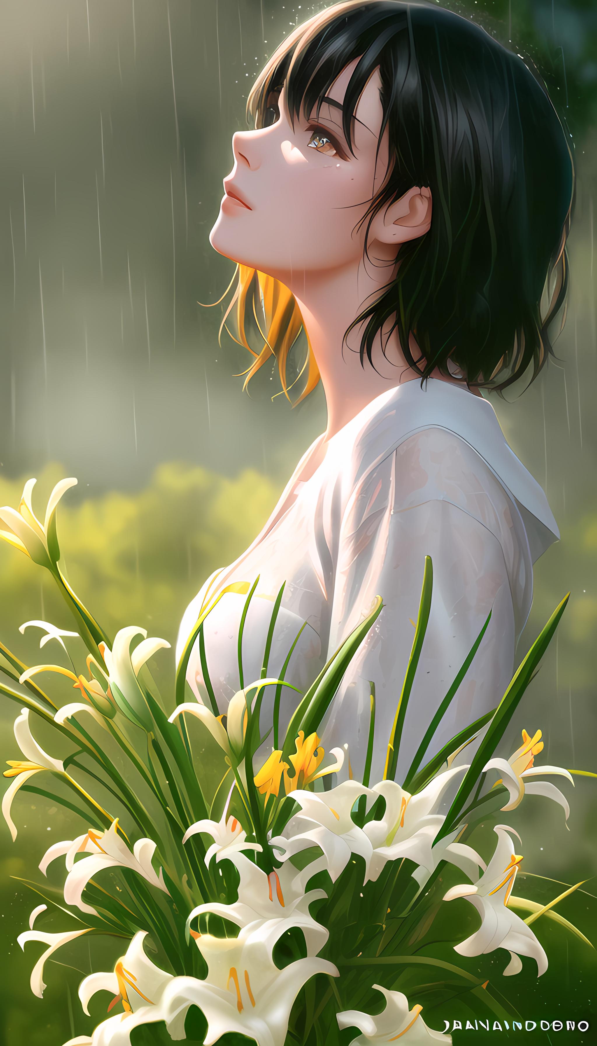 雨打百合2