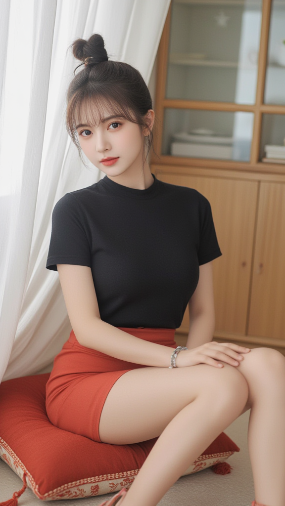 丸子头女孩