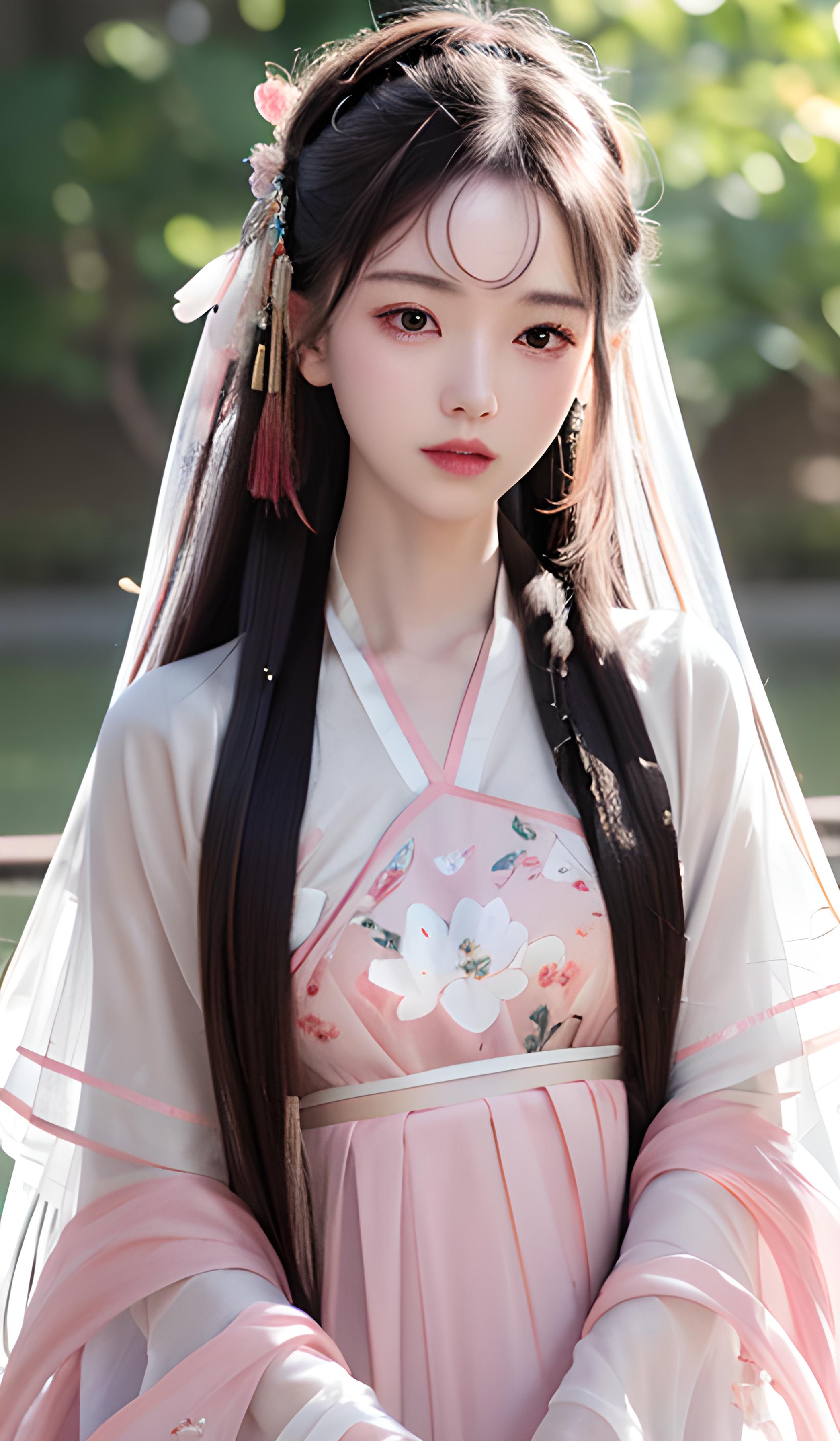 粉色汉服少女