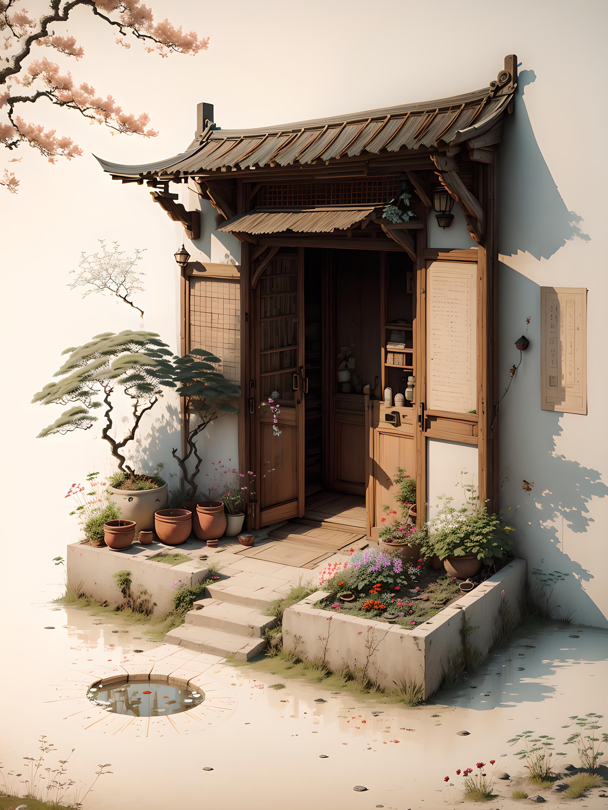 门口有坑