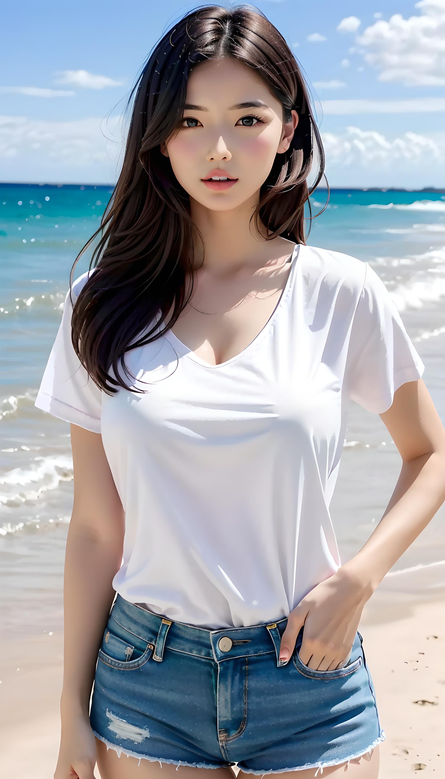 海边美女