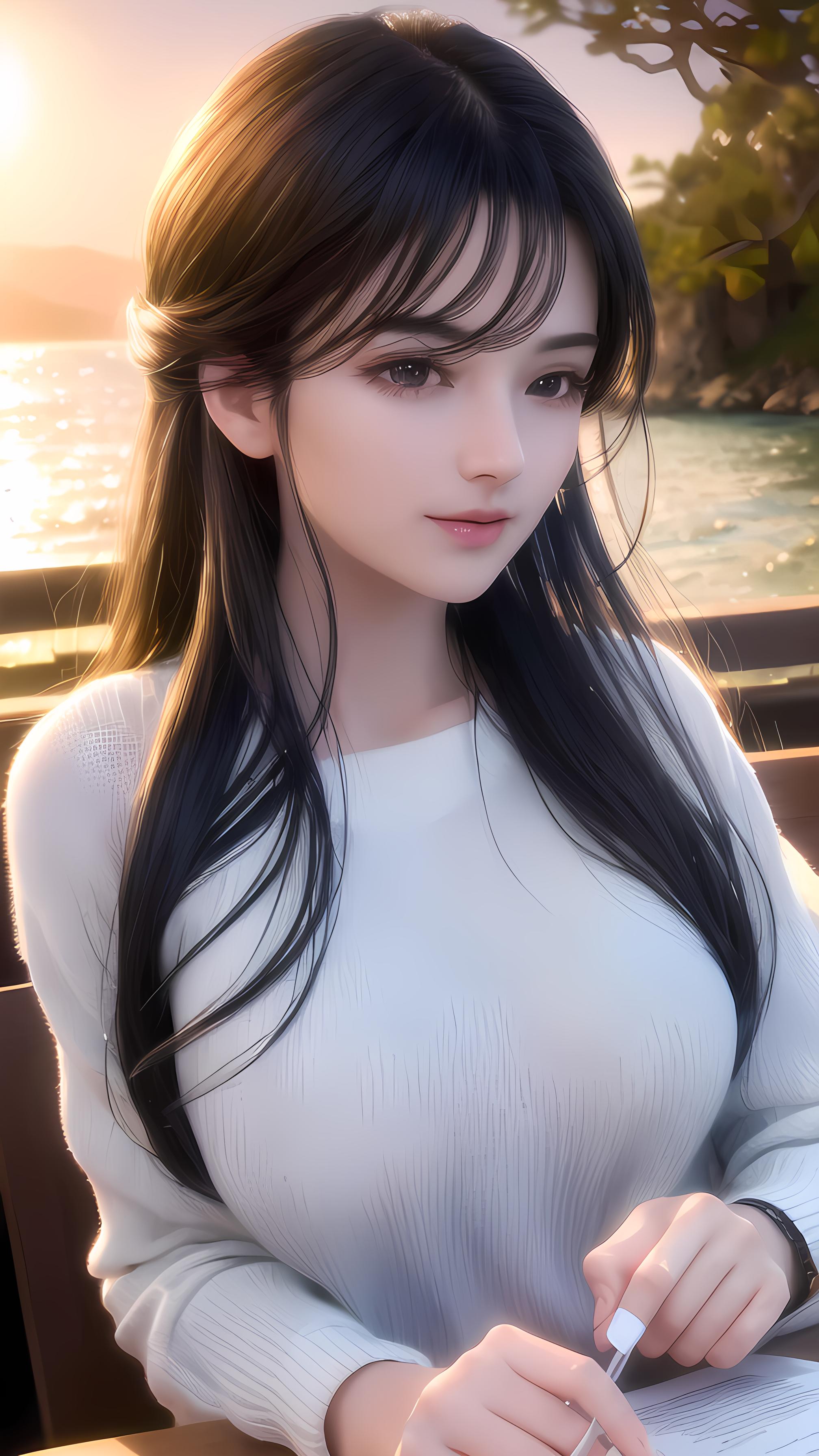 海边美女