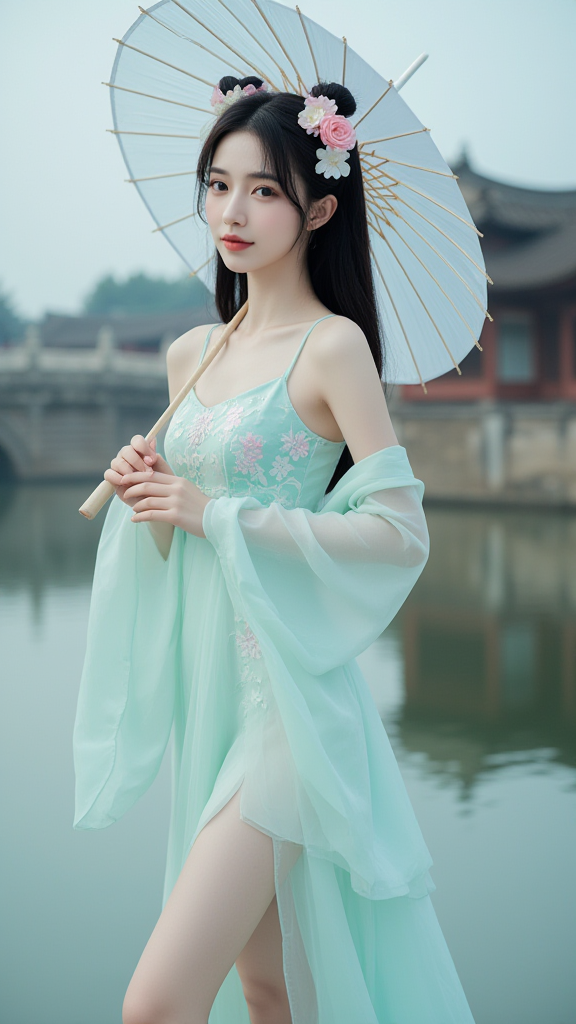 打伞女孩