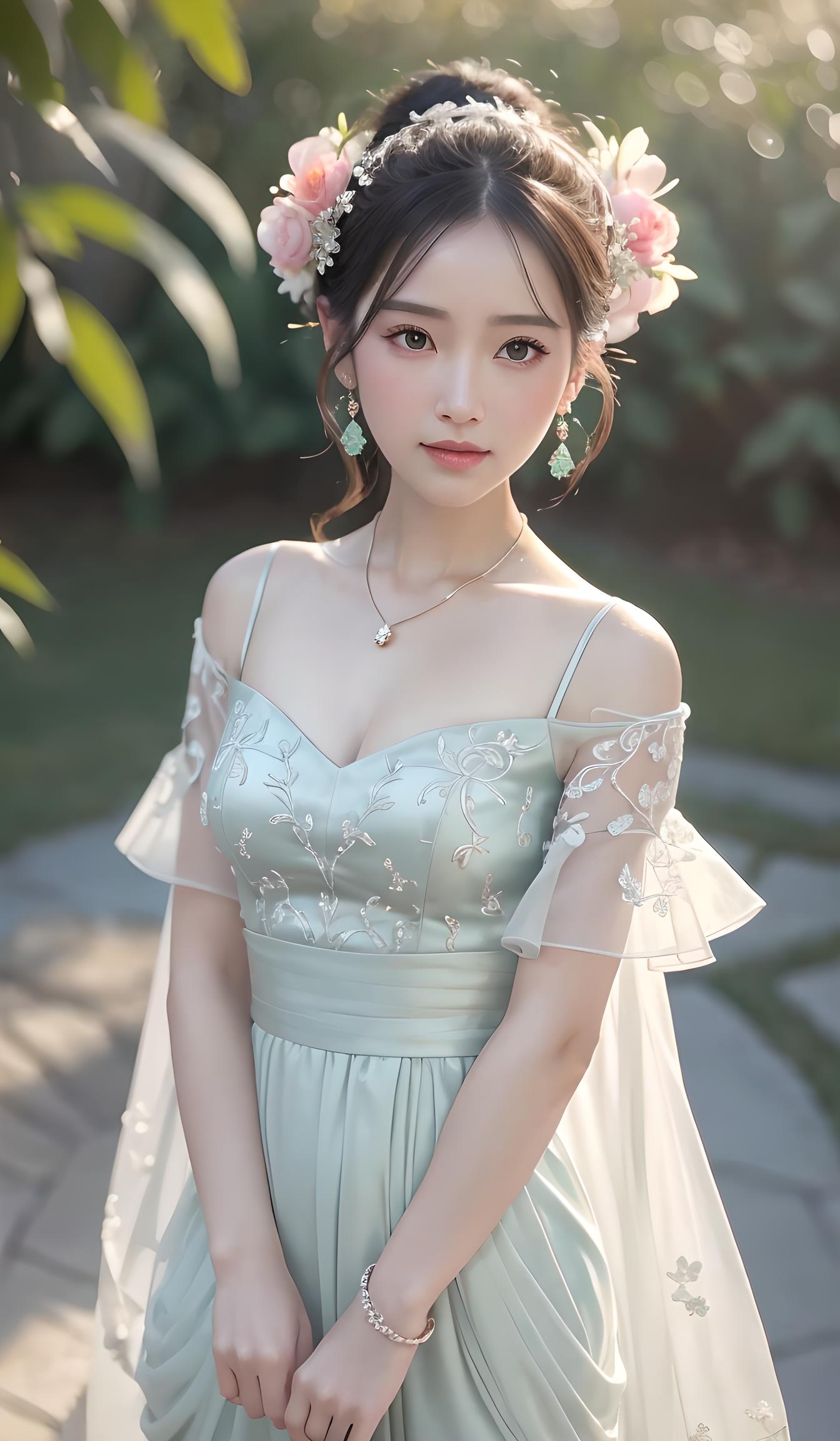 绿裙美女