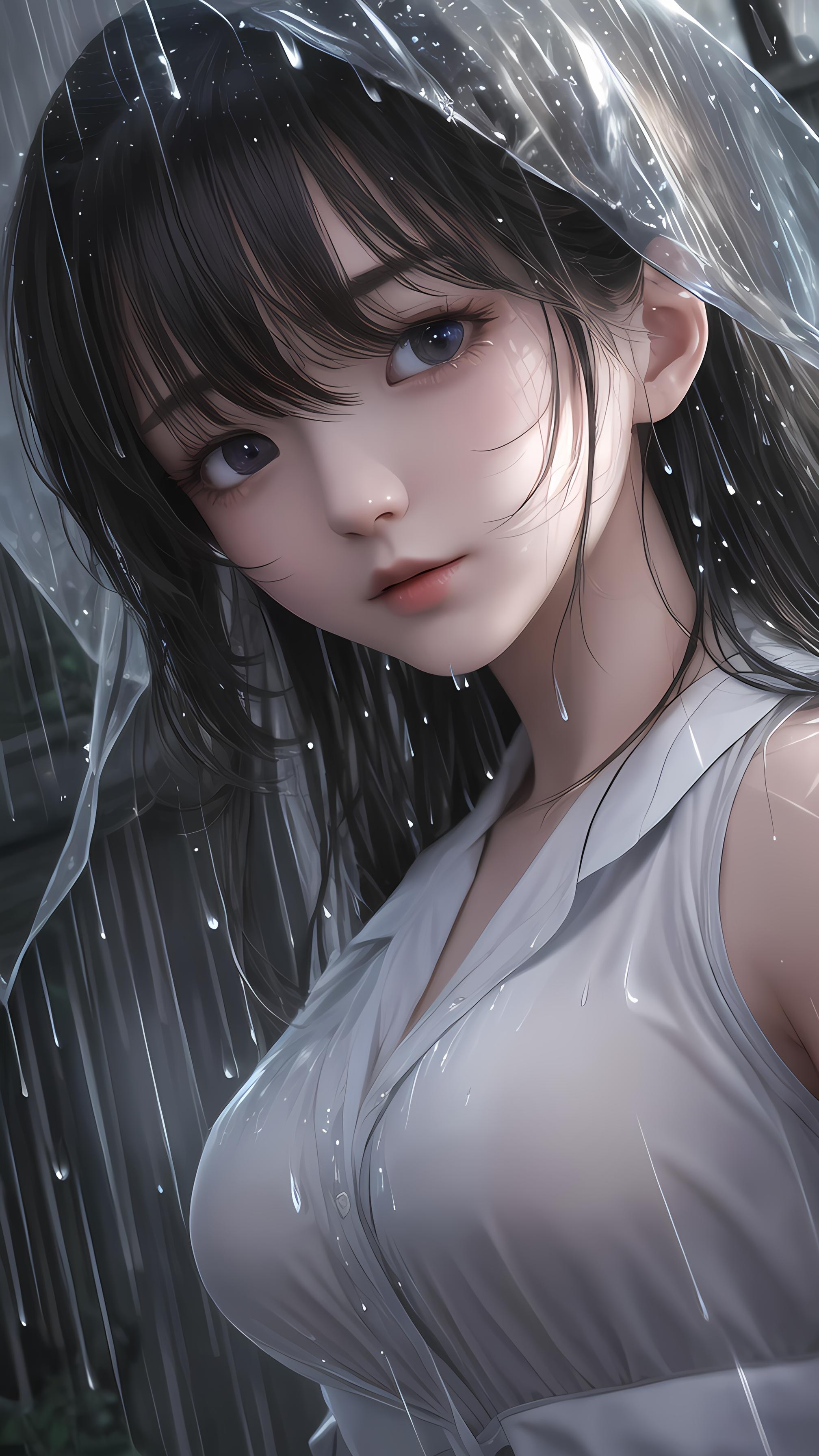 雨中女孩