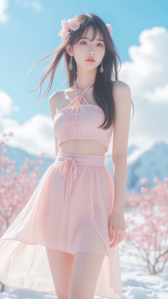 雪纺裙女孩