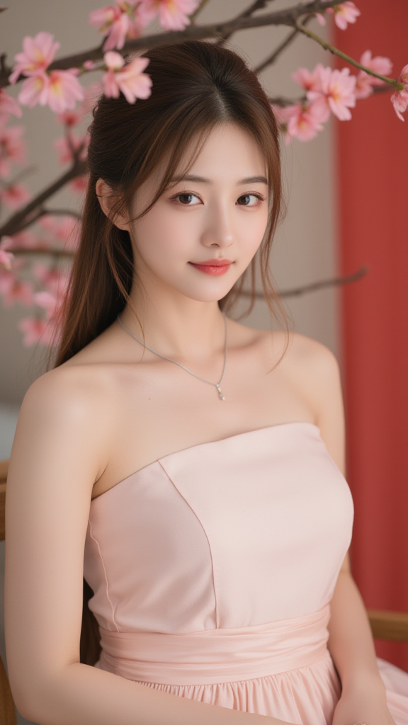露肩露锁骨女孩
