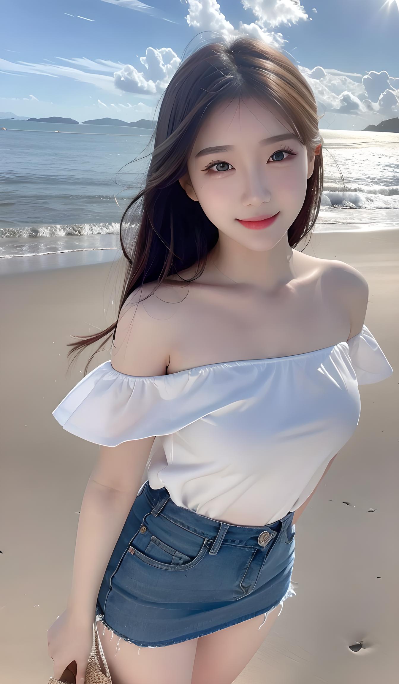 海边美女