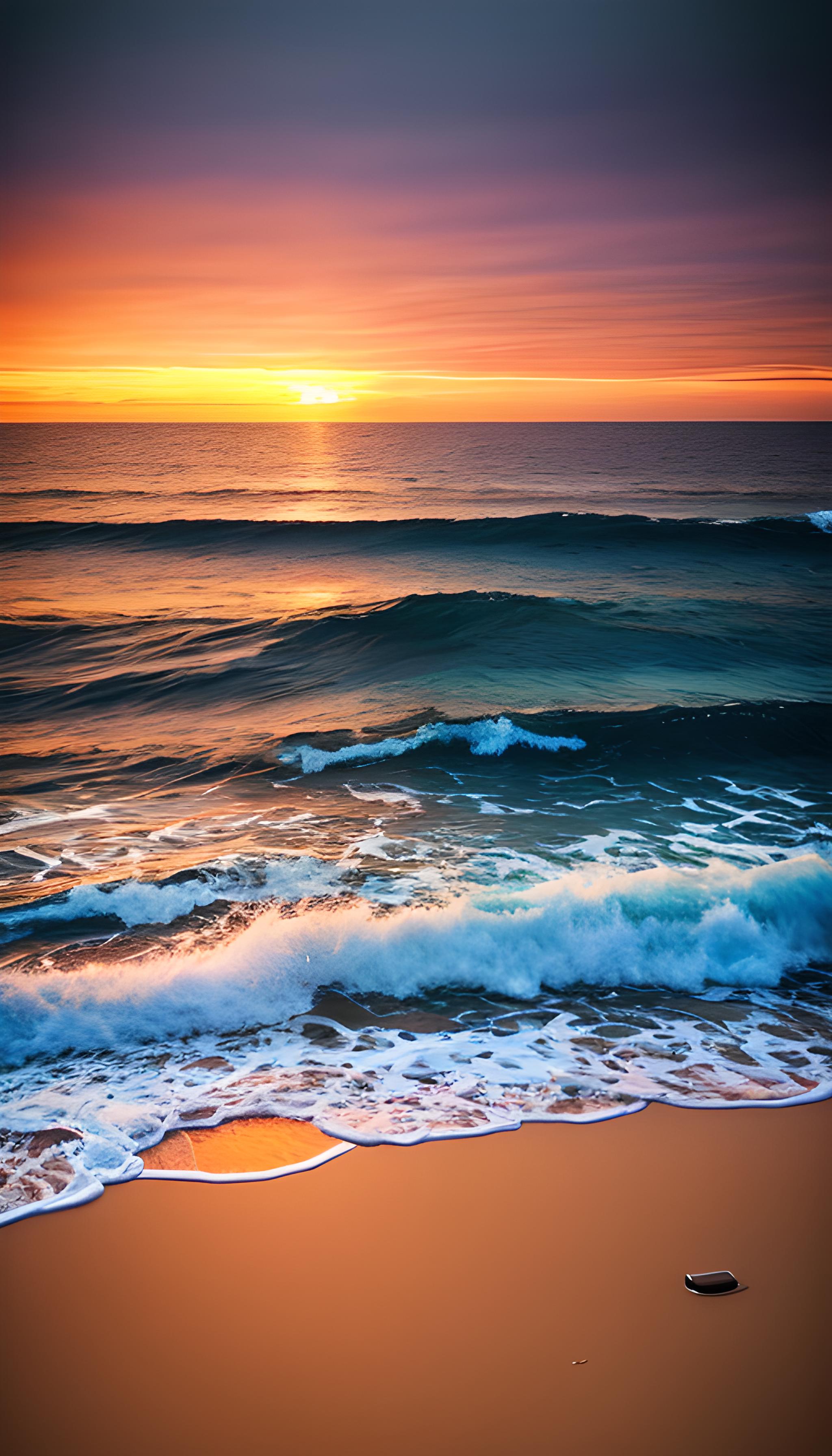 海边落日