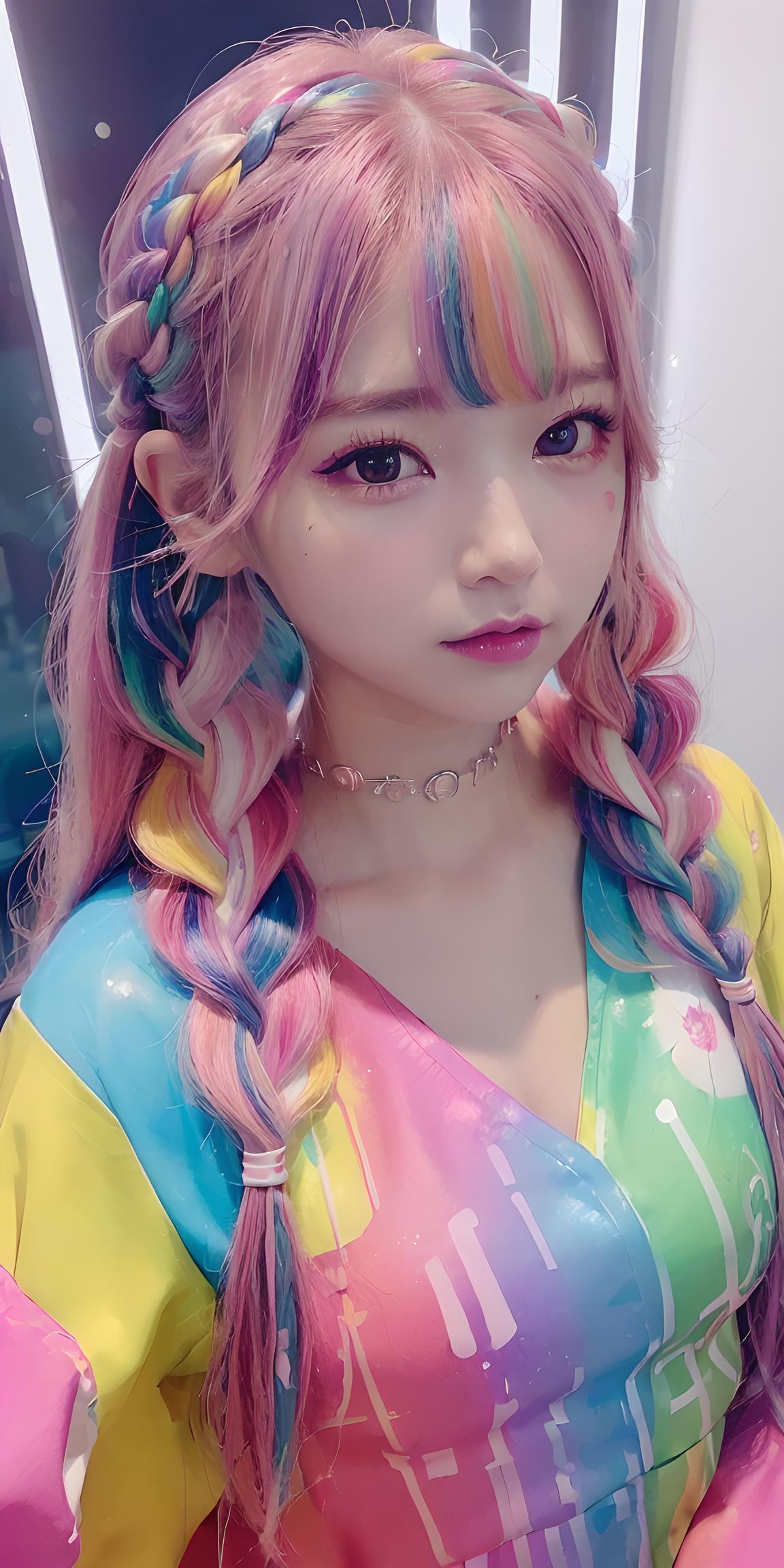 彩虹发色太好看了吧