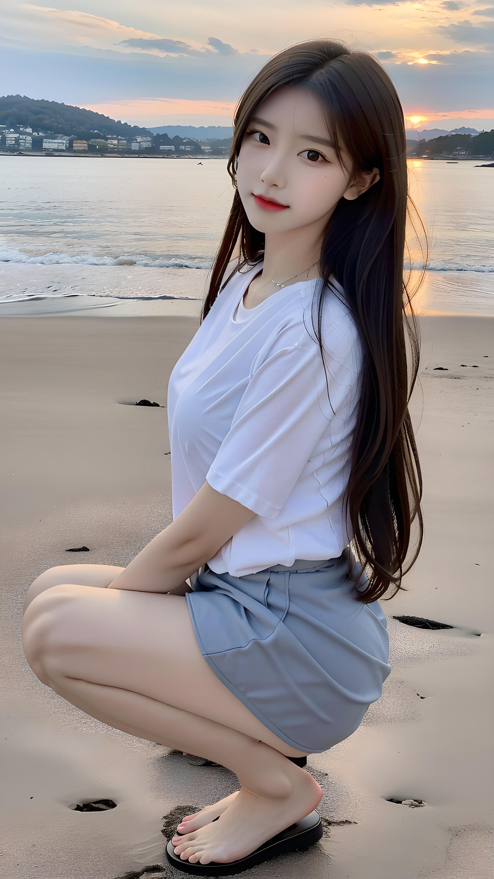 海边美女