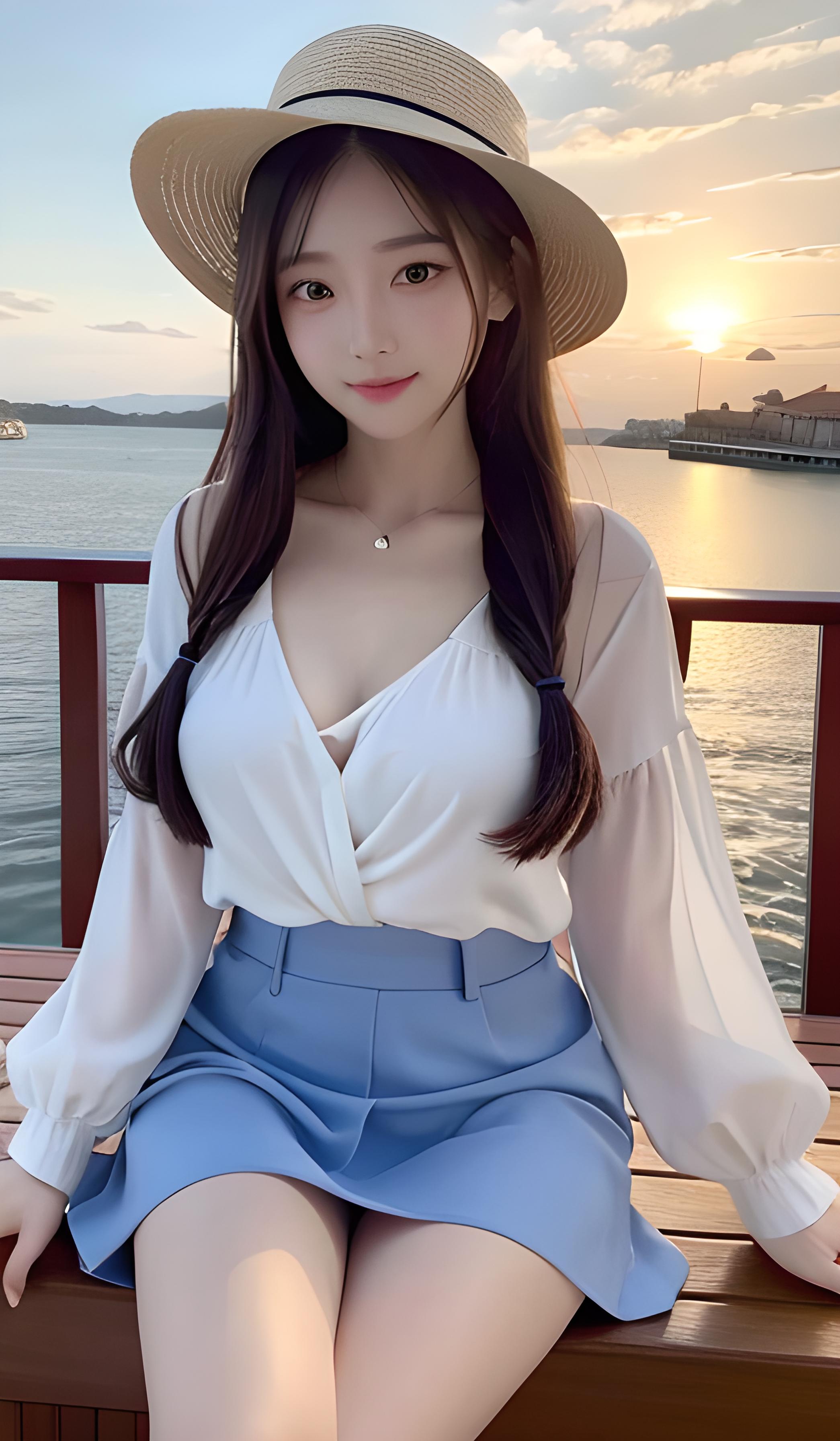 海边美女