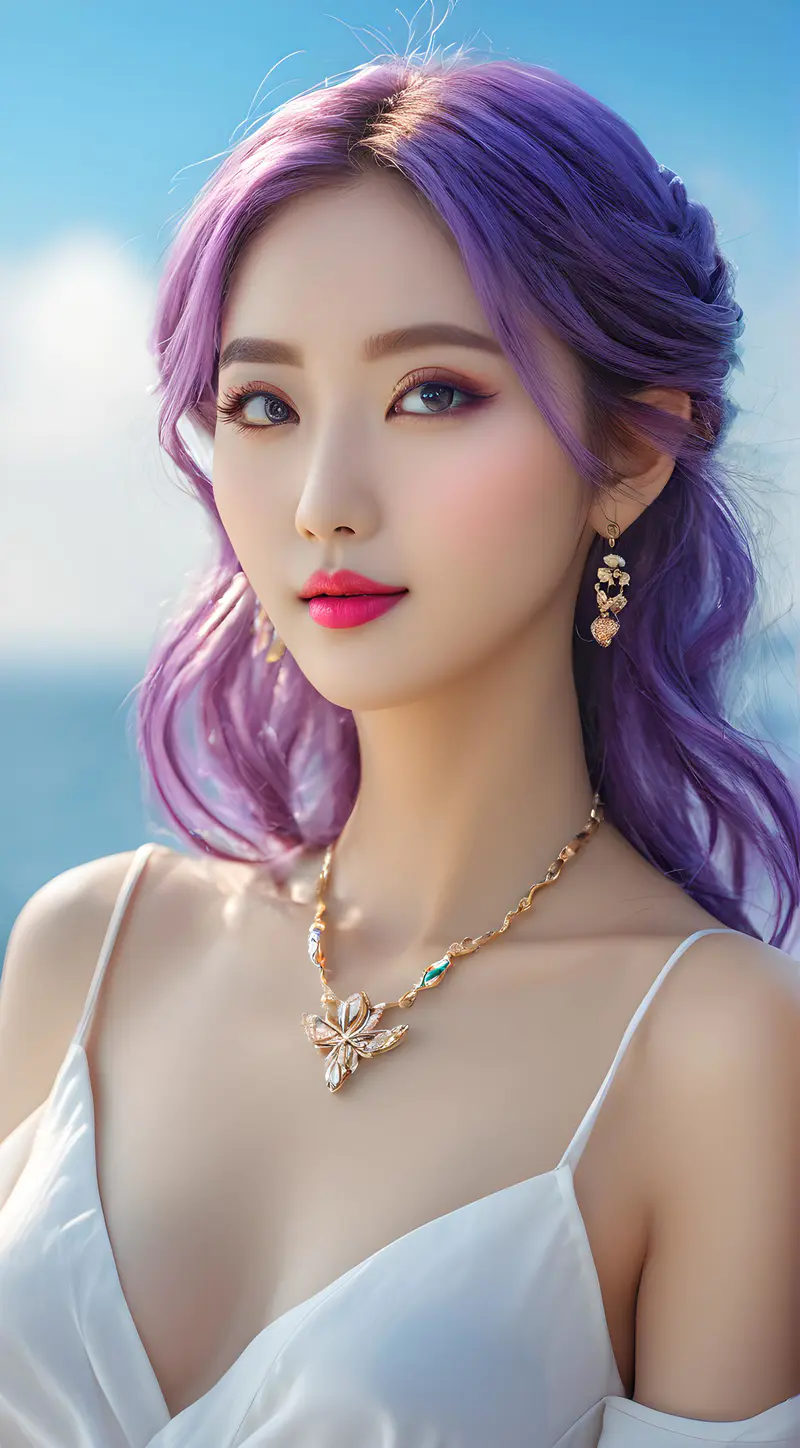 紫色发型