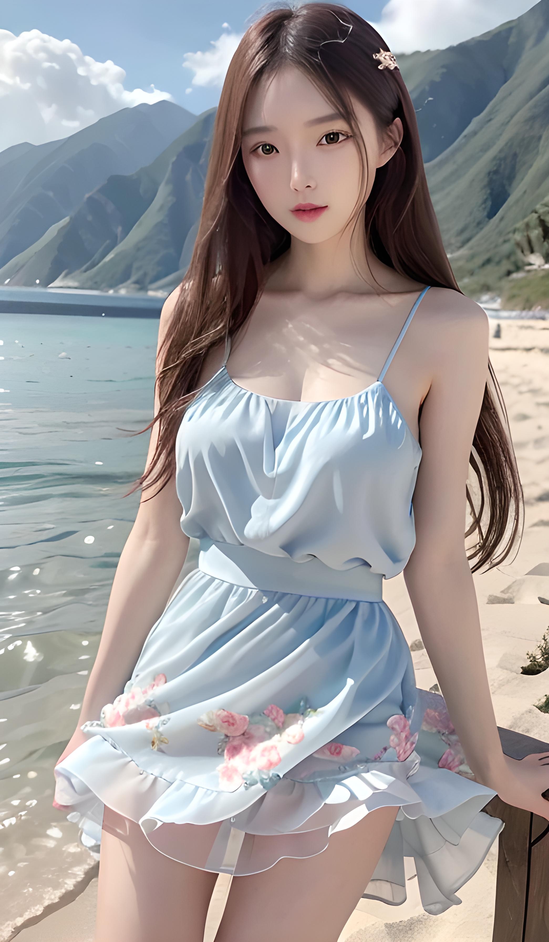 海边美女