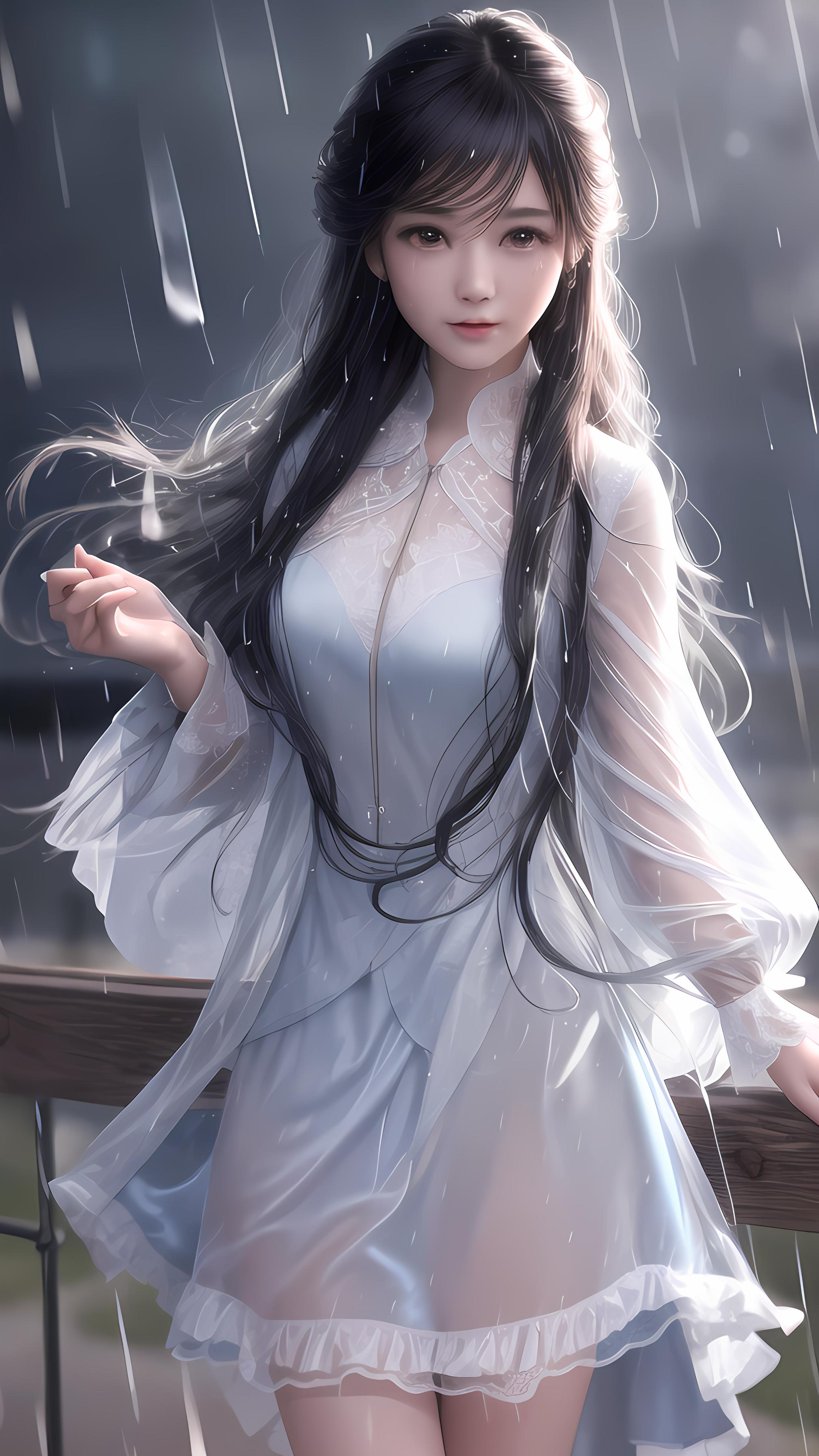 雨中少女