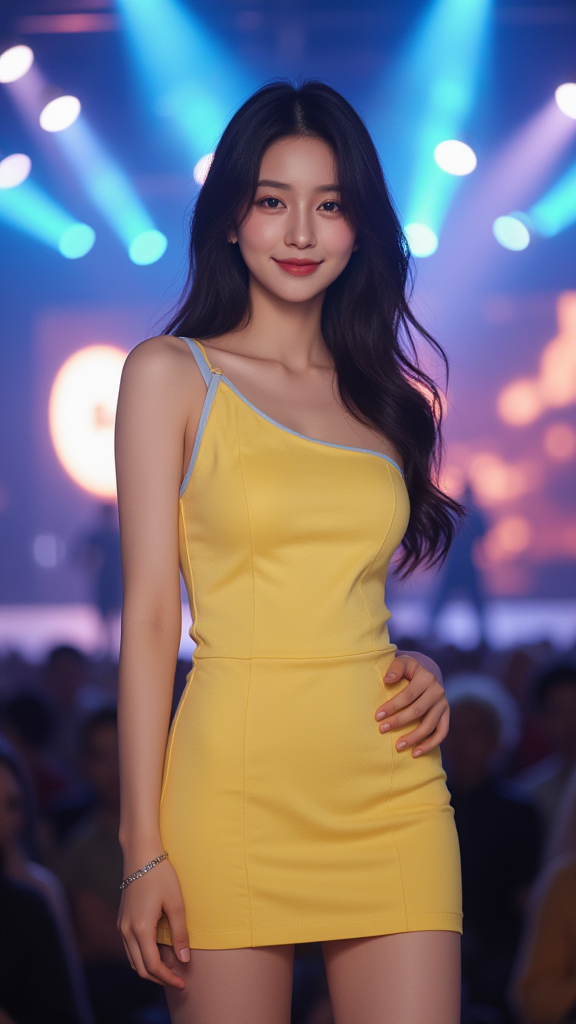 夜色下的女孩