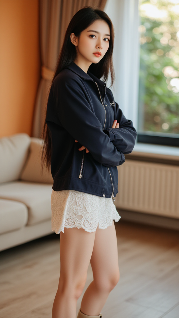腿部线条优美力量型美女