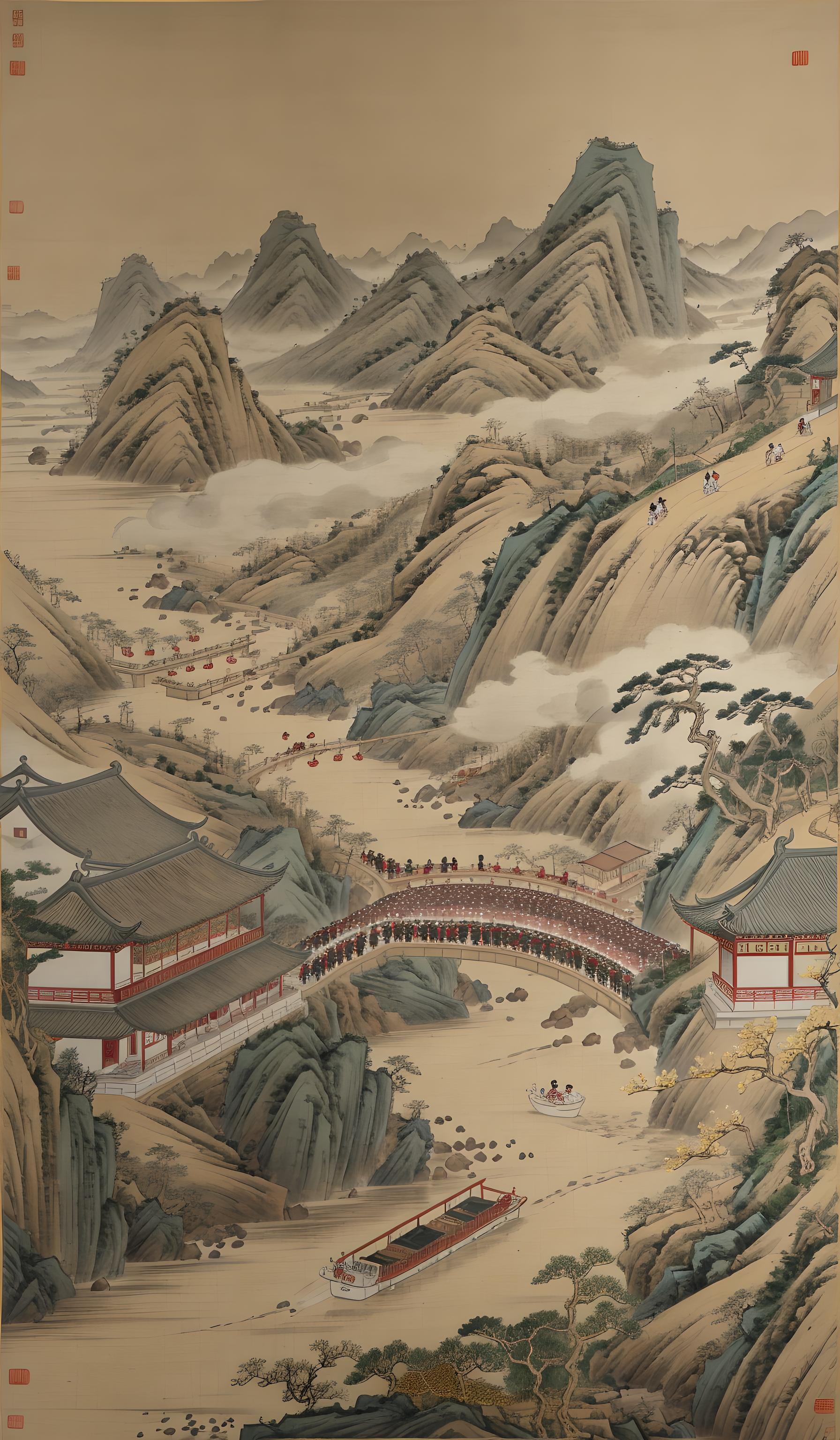 中国山水画水墨画装饰画