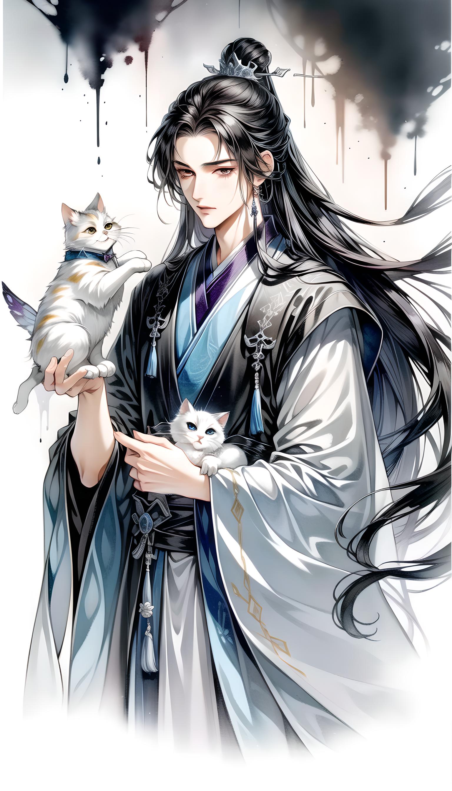 少女和猫