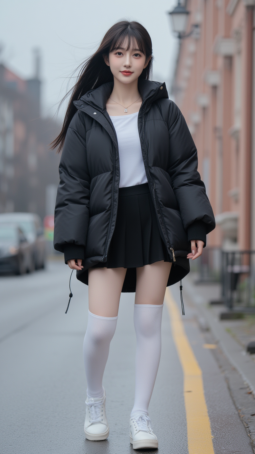 羽绒服女孩