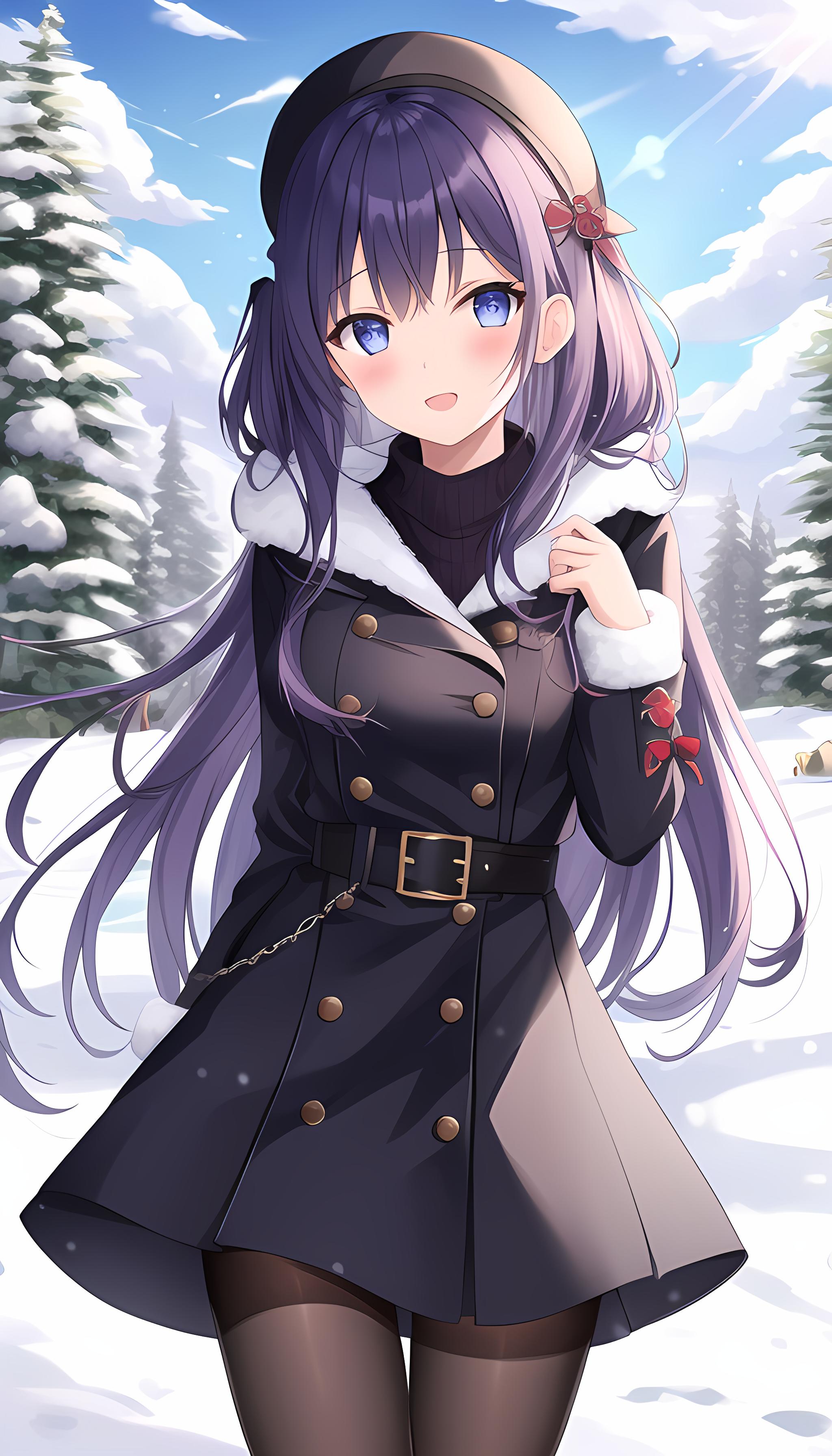 雪中少女