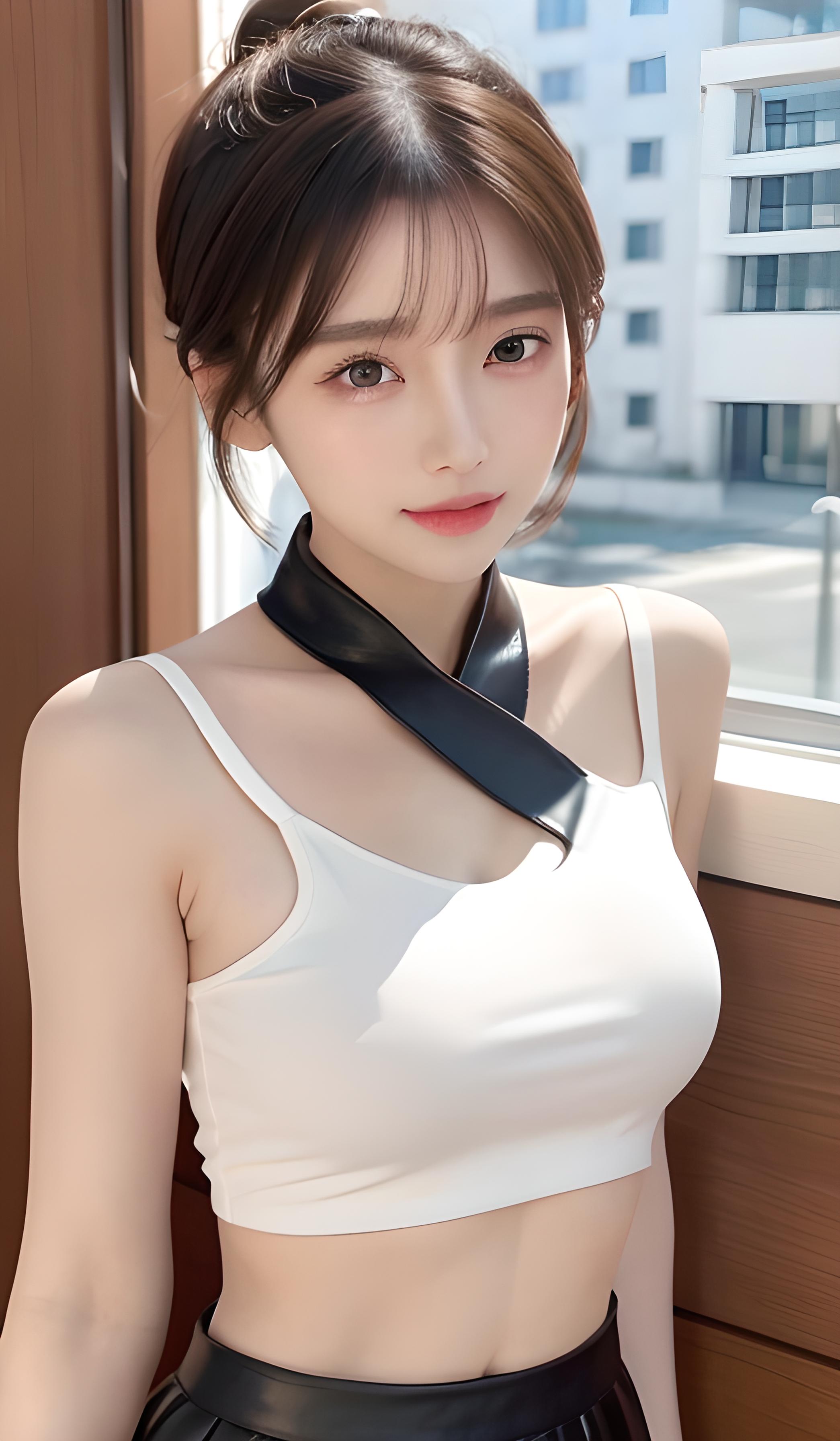 美女小背心