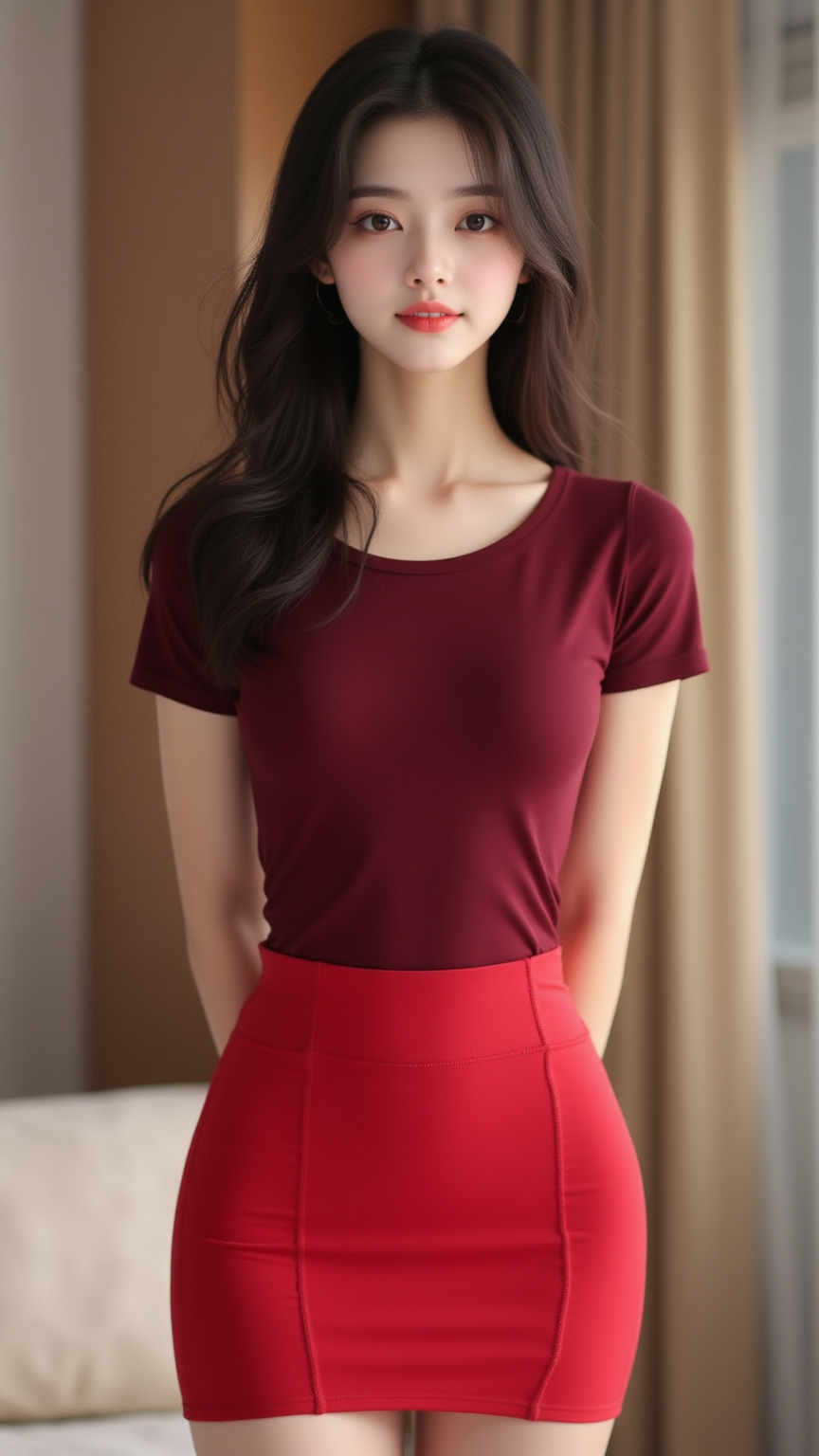 红色上衣女孩