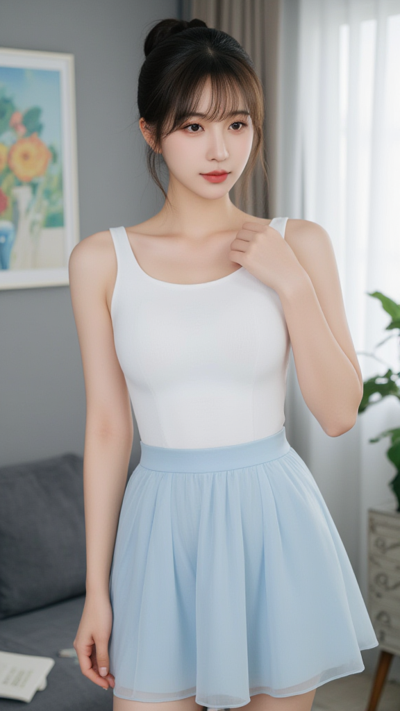 雪纺裙女孩