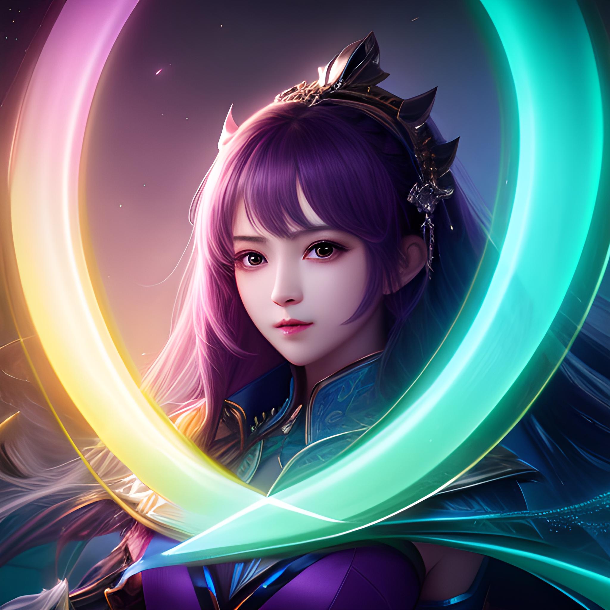 紫绡翠纹裙