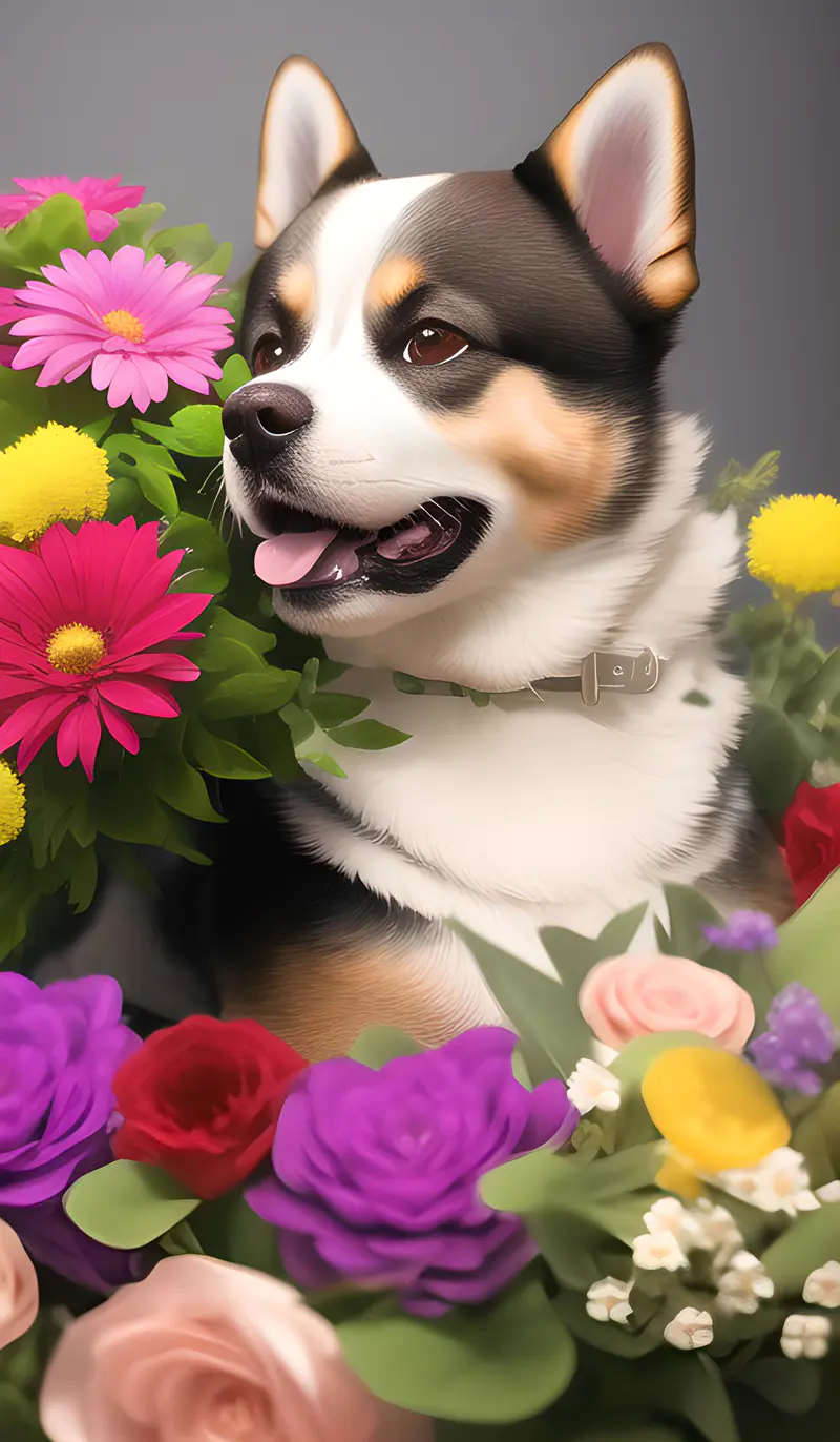 花与狗