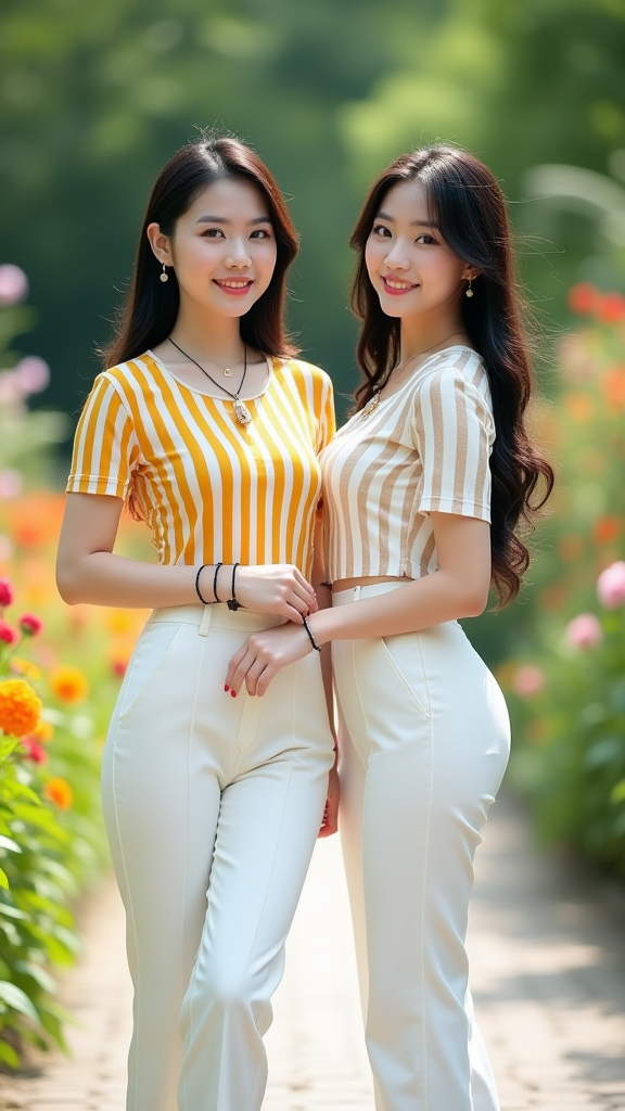 花园合影