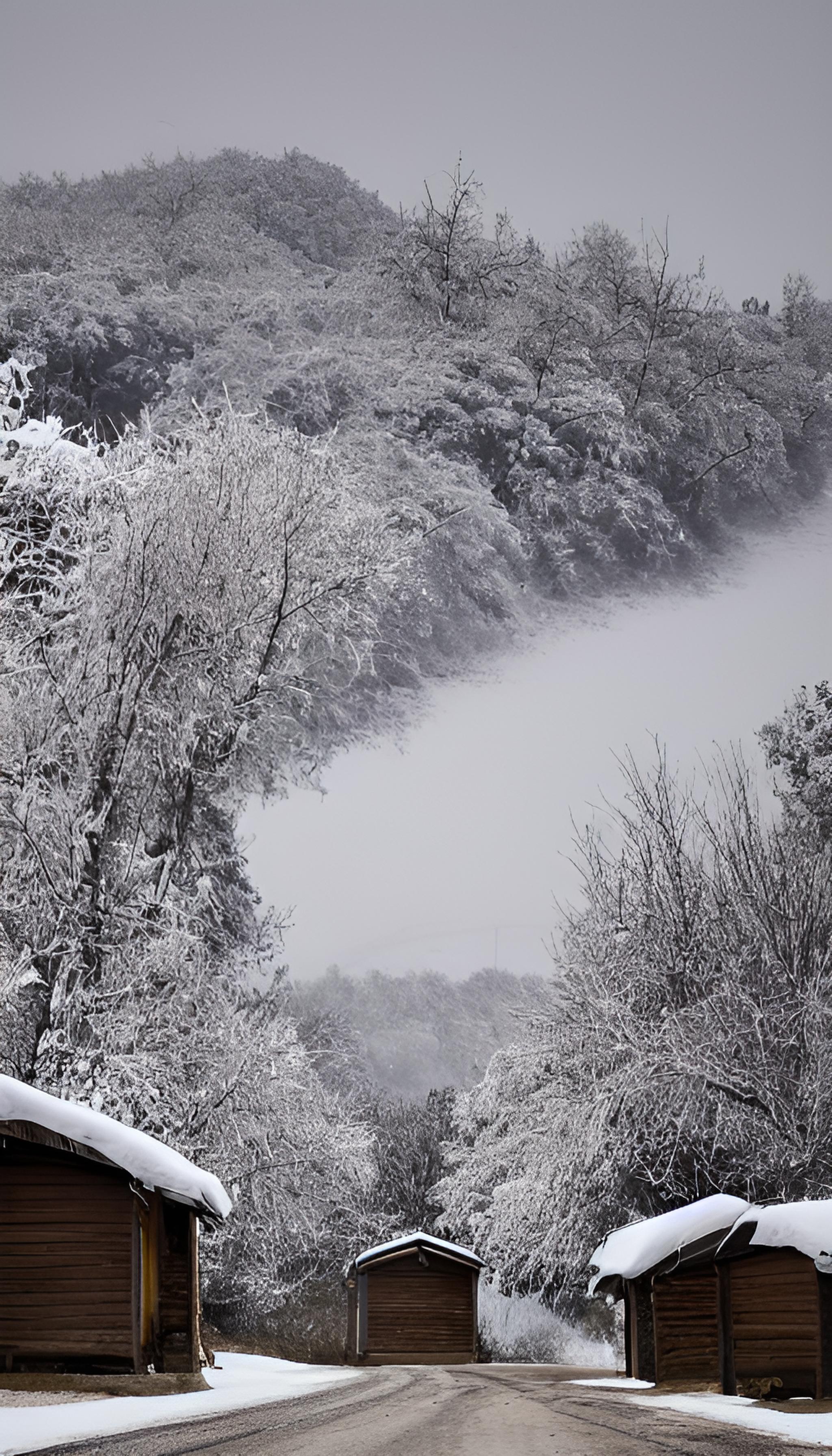 美丽的雪景