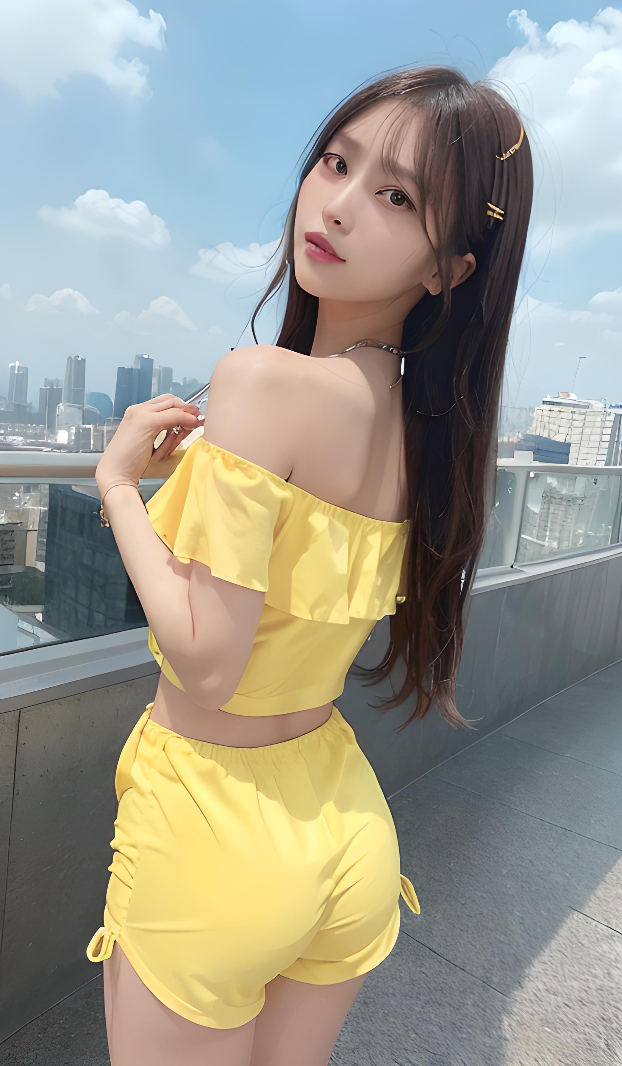 阳台美女