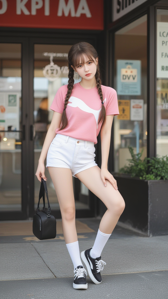 麻花辫子女孩